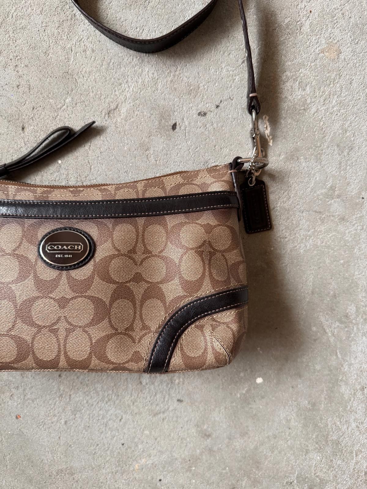 Coach Coach Signature Heritage Crossbody Bag Brown/Black Size ONE SIZE - 4 Thumbnail