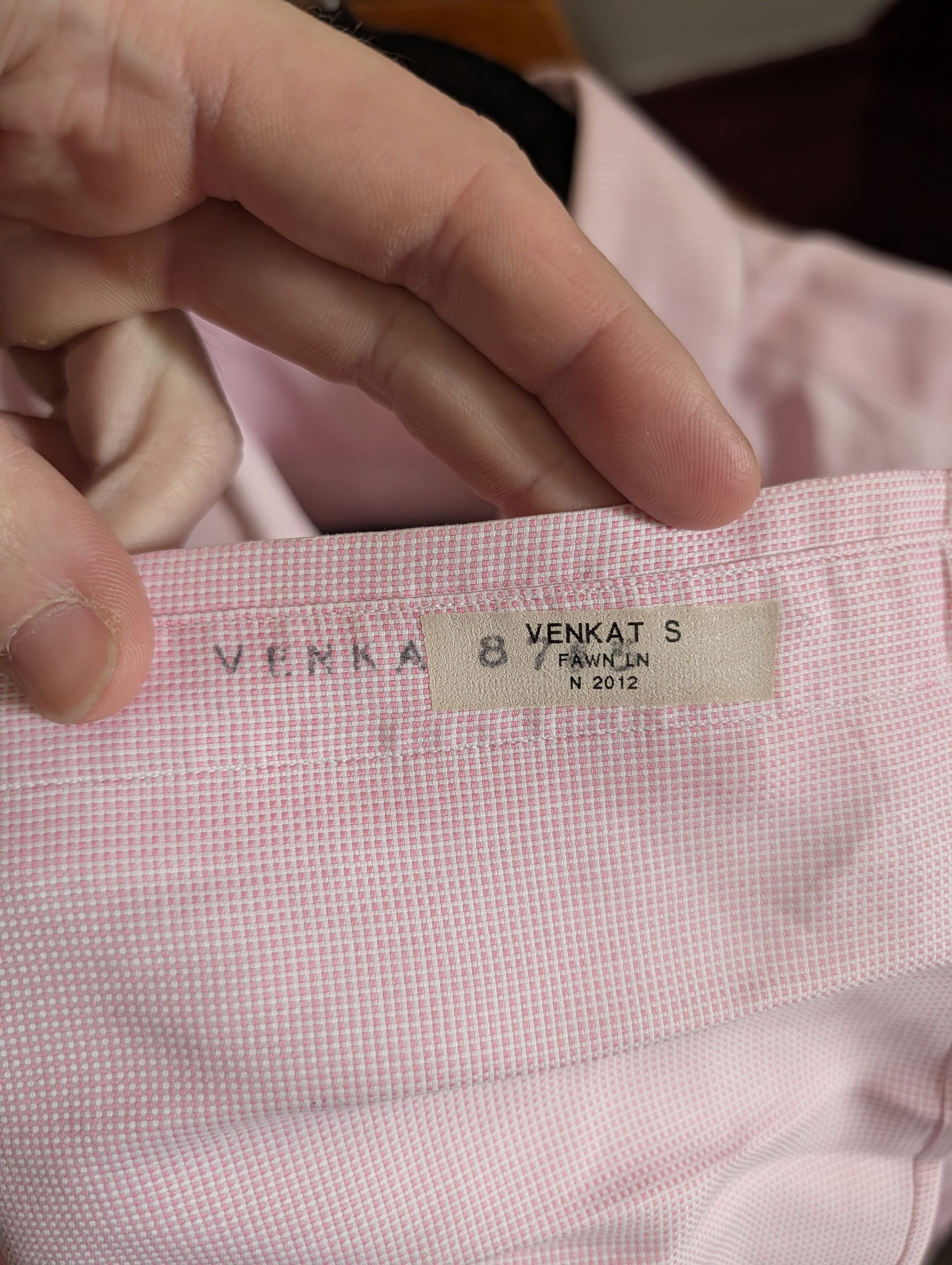 Hamilton Rose Fleetwood Check bespoke MiUSA cuffed dress shirt Size US XL / EU 56 / 4 - 10 Thumbnail