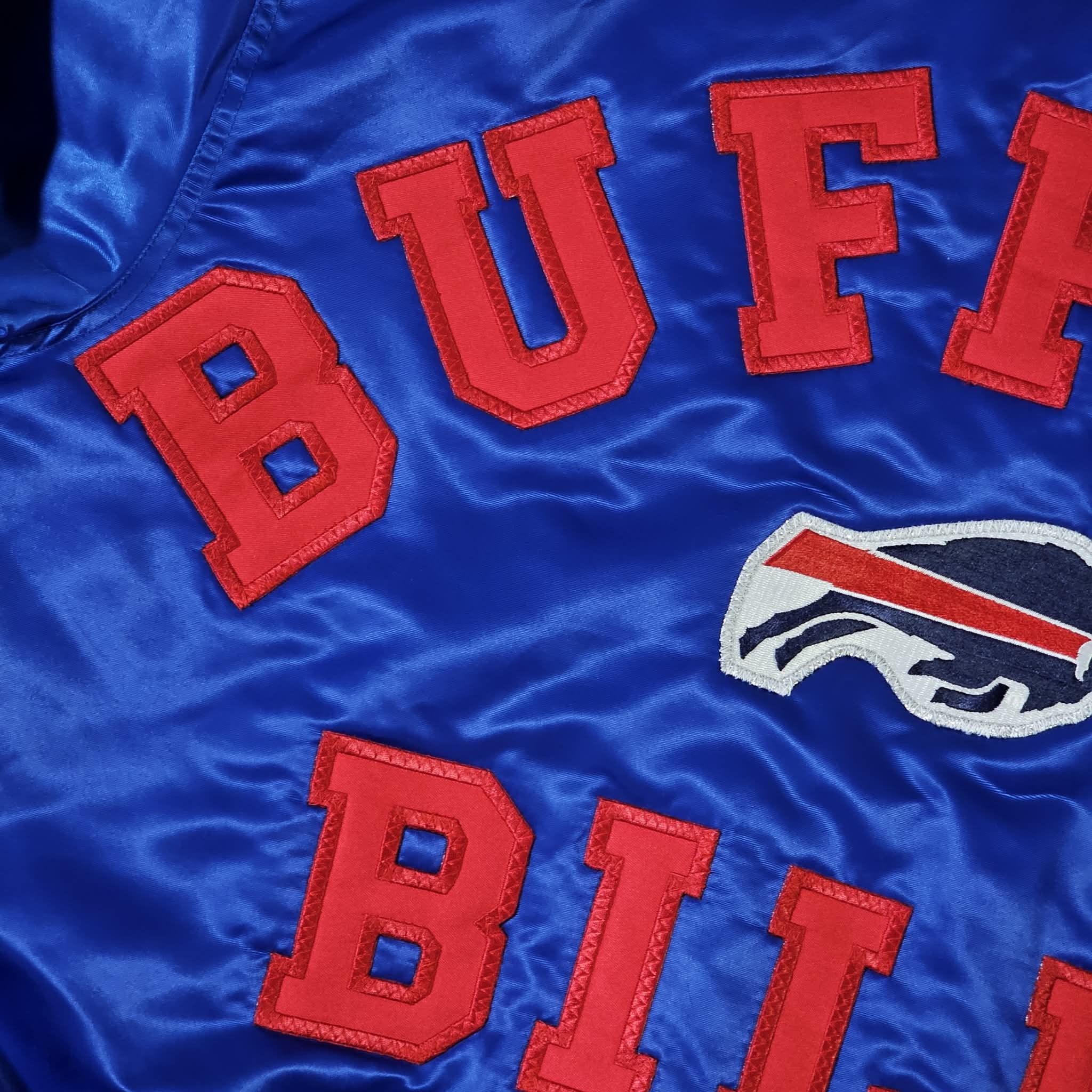 The Game Buffalo Bills Vintage 80s Starter Style Satin Bomber Jacket Size US XXL / EU 58 / 5 - 8 Thumbnail