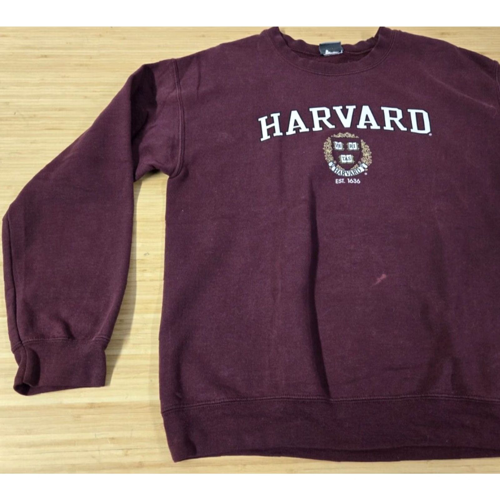 Vintage VINTAGE MV Sport Harvard University Ivy Burgundy Pullover Sweatshirt M Mens Crew Neck Cotton Blend Fleece Logo University 90s? (ignore) Size US M / EU 48-50 / 2 - 3 Thumbnail