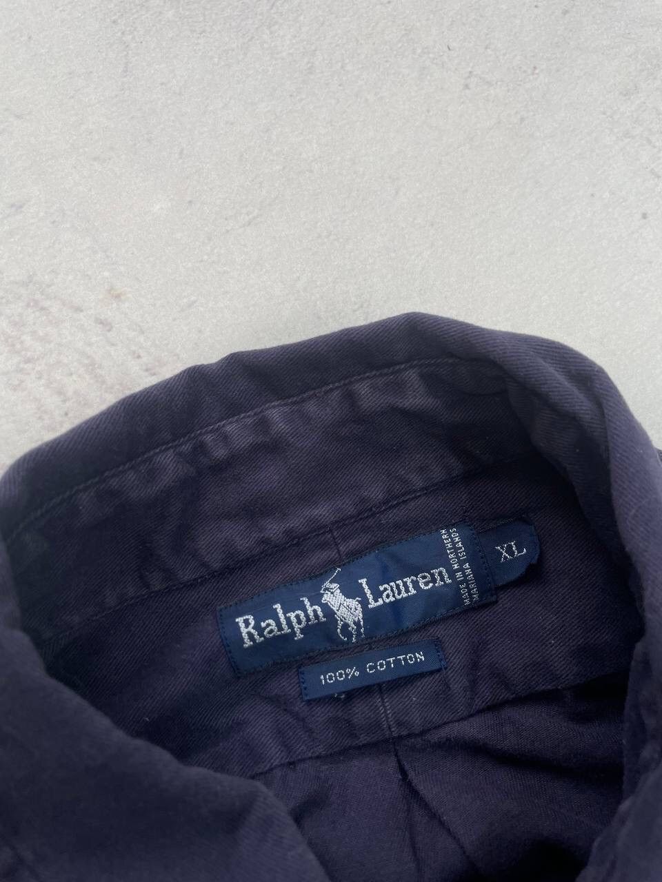 Japanese Brand × Polo Ralph Lauren × Vintage Vintage Polo Ralph Lauren Navy Button Shirt Y2K Size US XL / EU 56 / 4 - 3 Thumbnail