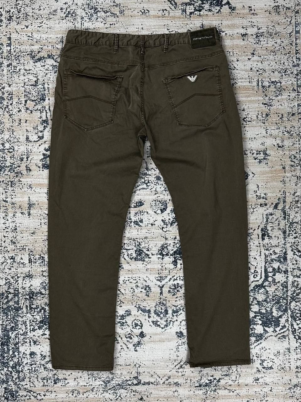 Armani × Emporio Armani Vintage Emporio Armani Low Rise Olive Distressed Pants Size US 34 / EU 50 - 12 Thumbnail