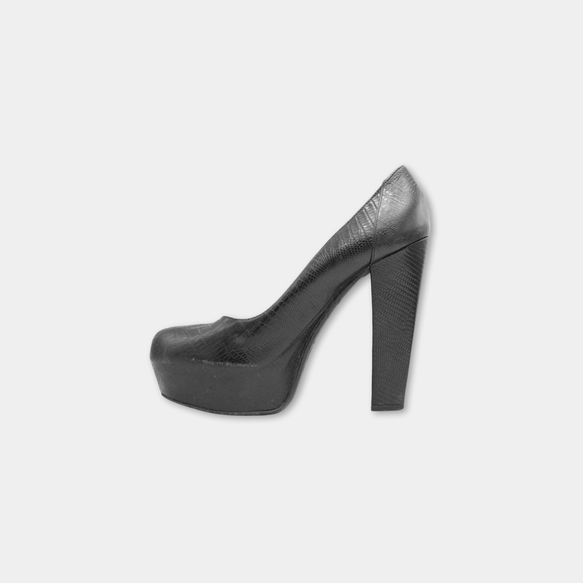 Versace Versace Leather Embossed Heels Size US 9 / IT 39 - 3 Thumbnail