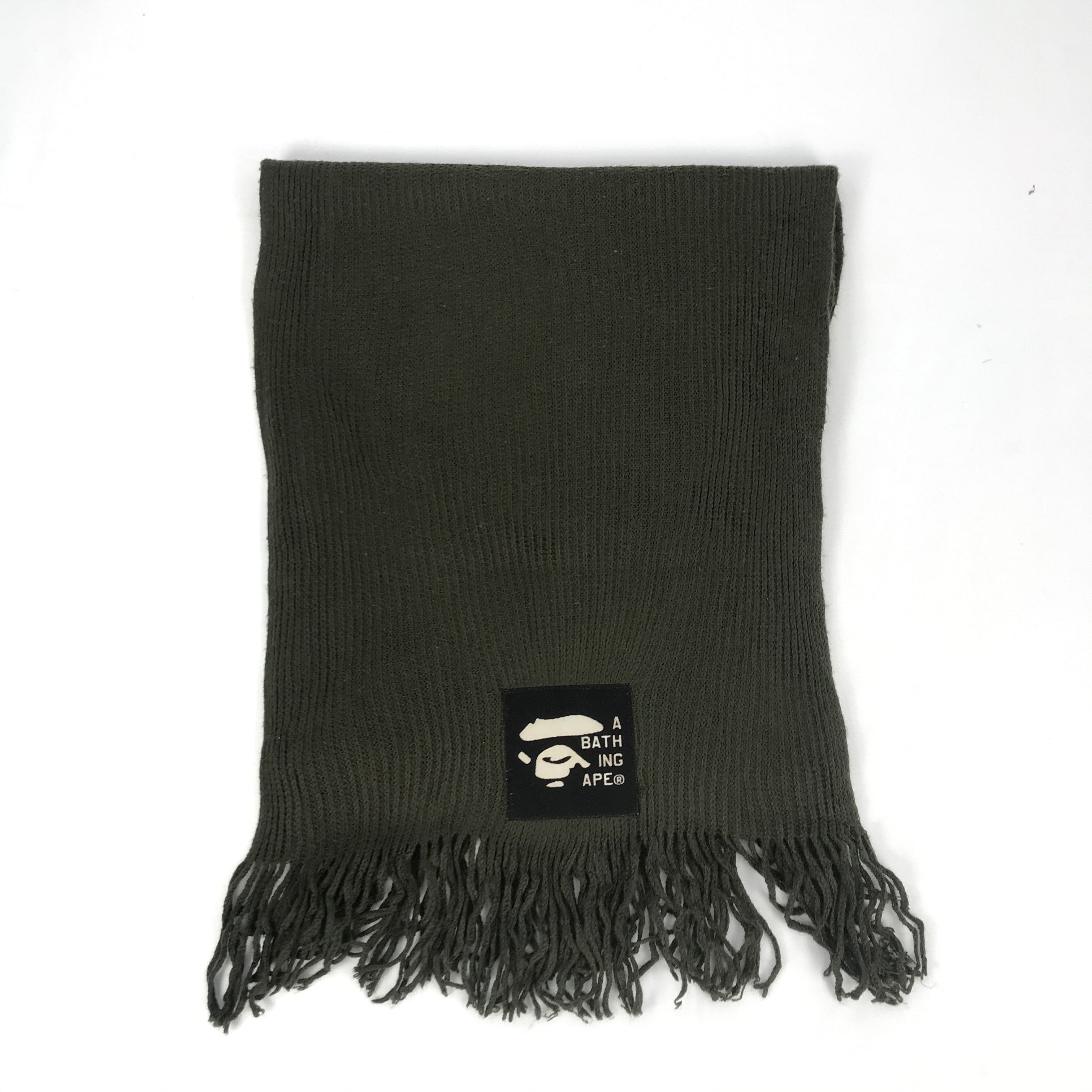 Bape × Vintage BAPE A Bathing Ape Scarf Muffler Wool Cashmere Scarves Size ONE SIZE - 2 Thumbnail