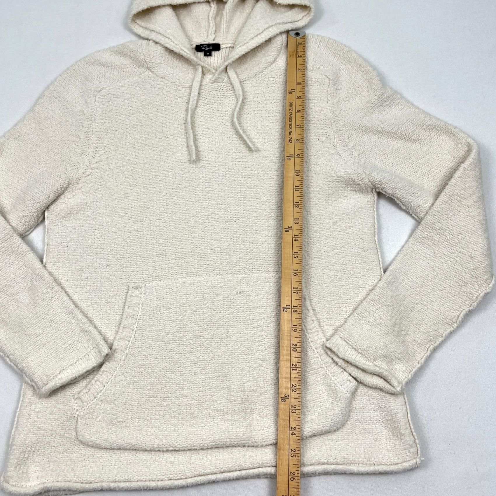 Rails Rails Rollins Hoodie Mens M Ivory Fuzzy Knit Stretch Pullover Cozy Lounge Preppy Size US M / EU 48-50 / 2 - 4 Thumbnail