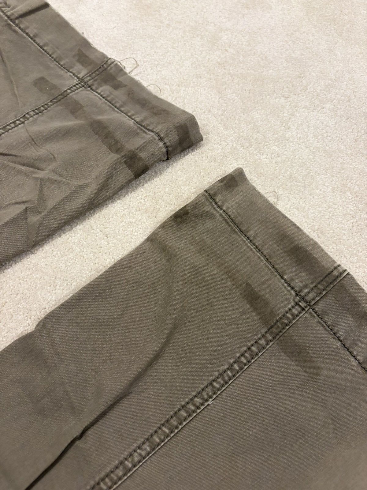 Japanese Brand Distressed Wide Leg Jeans Grey Size US 29 - 3 Thumbnail