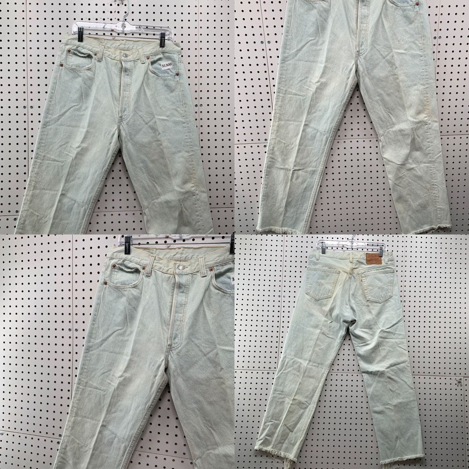 Levi's VINTAGE Levi's 501 Denim White Jeans Men 33x28 Button Fly USA Made Size US 33 - 8 Thumbnail