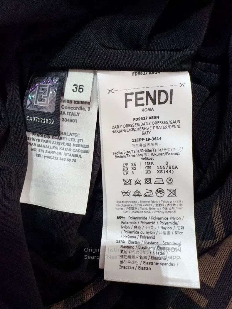 Fendi Fendi Logo-printed dress Size XXS / US 00 / IT 34 - 5 Thumbnail