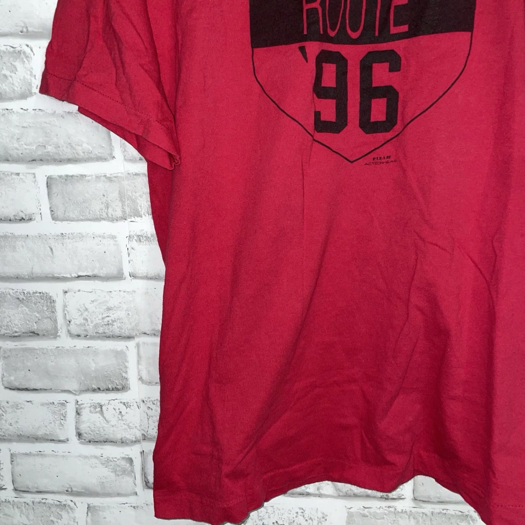 Anvil VTG Anvil Tee Route 96 Graphic Proud USA Red Mens Size L Cotton Single Stitch Shirt Size US L / EU 52-54 / 3 - 3 Thumbnail