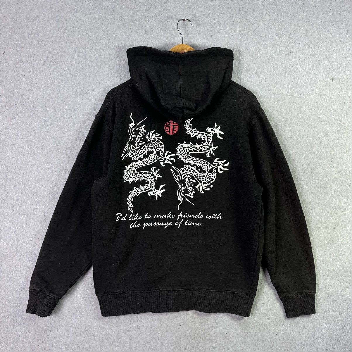 Japanese Brand Vintage Sorridere Dragon Hoodie Black Japanese Style Size US L / EU 52-54 / 3 - 1 Thumbnail