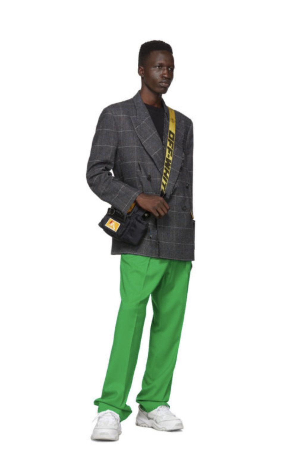 Off-White Off-White FW19 RUNWAY Green Wool Classic Trousers Size US 37 - 5 Thumbnail