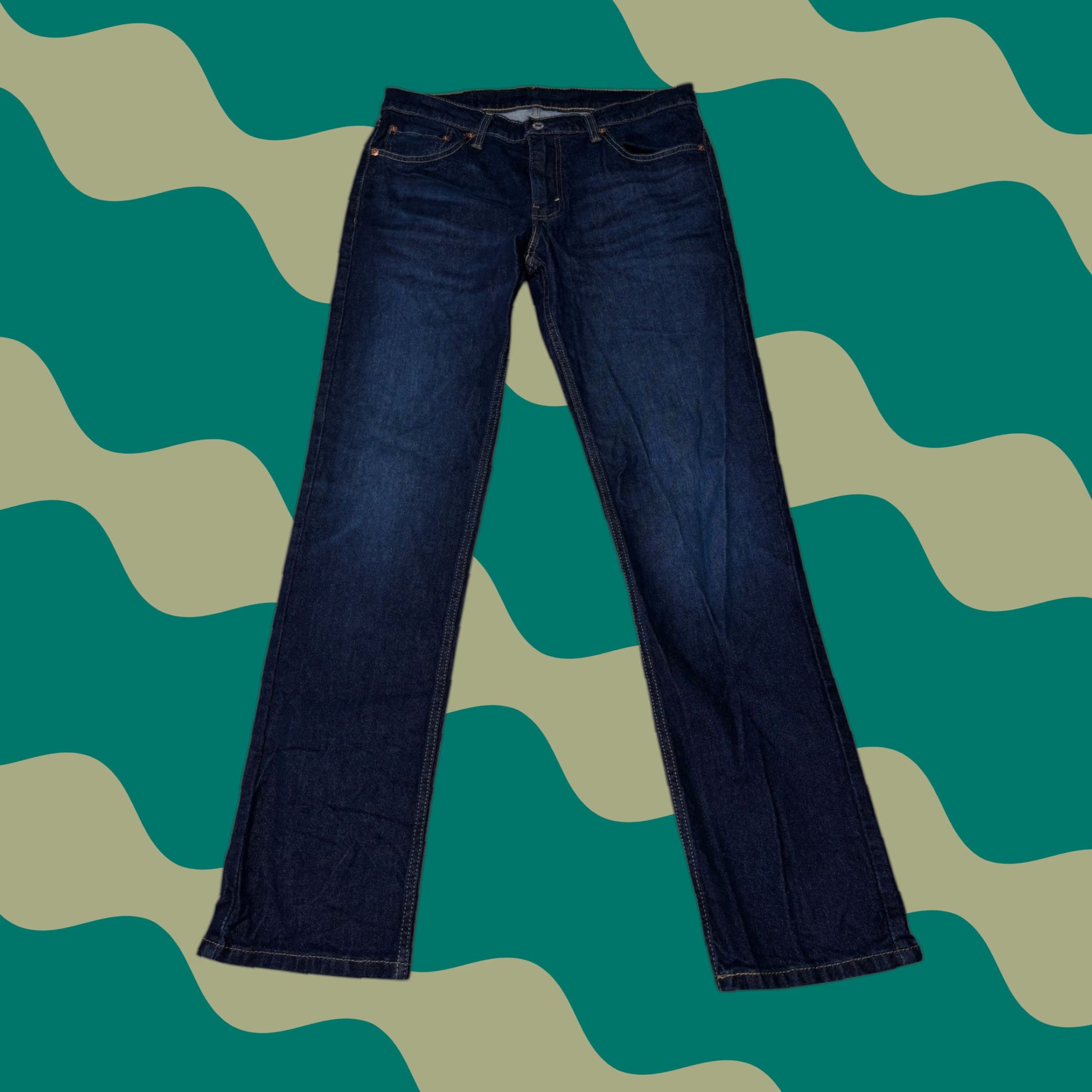 Vintage Levi Strauss Co Levi's 511 Jeans Slim Dark Wash 32x32 Mens Straight Denim Pocket Zipper Button Clothing Collection 500 Series Size US 32 / EU 48 - 1 Thumbnail