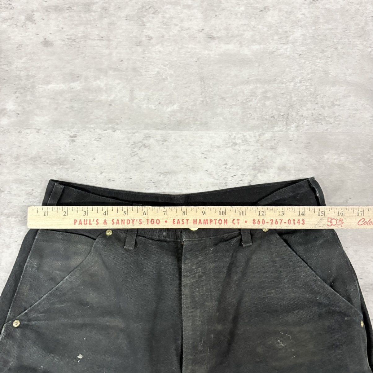Carhartt × Vintage 90s crazy distressed vintage Carhartt double knee faded blk Size US 30 / EU 46 - 4 Thumbnail