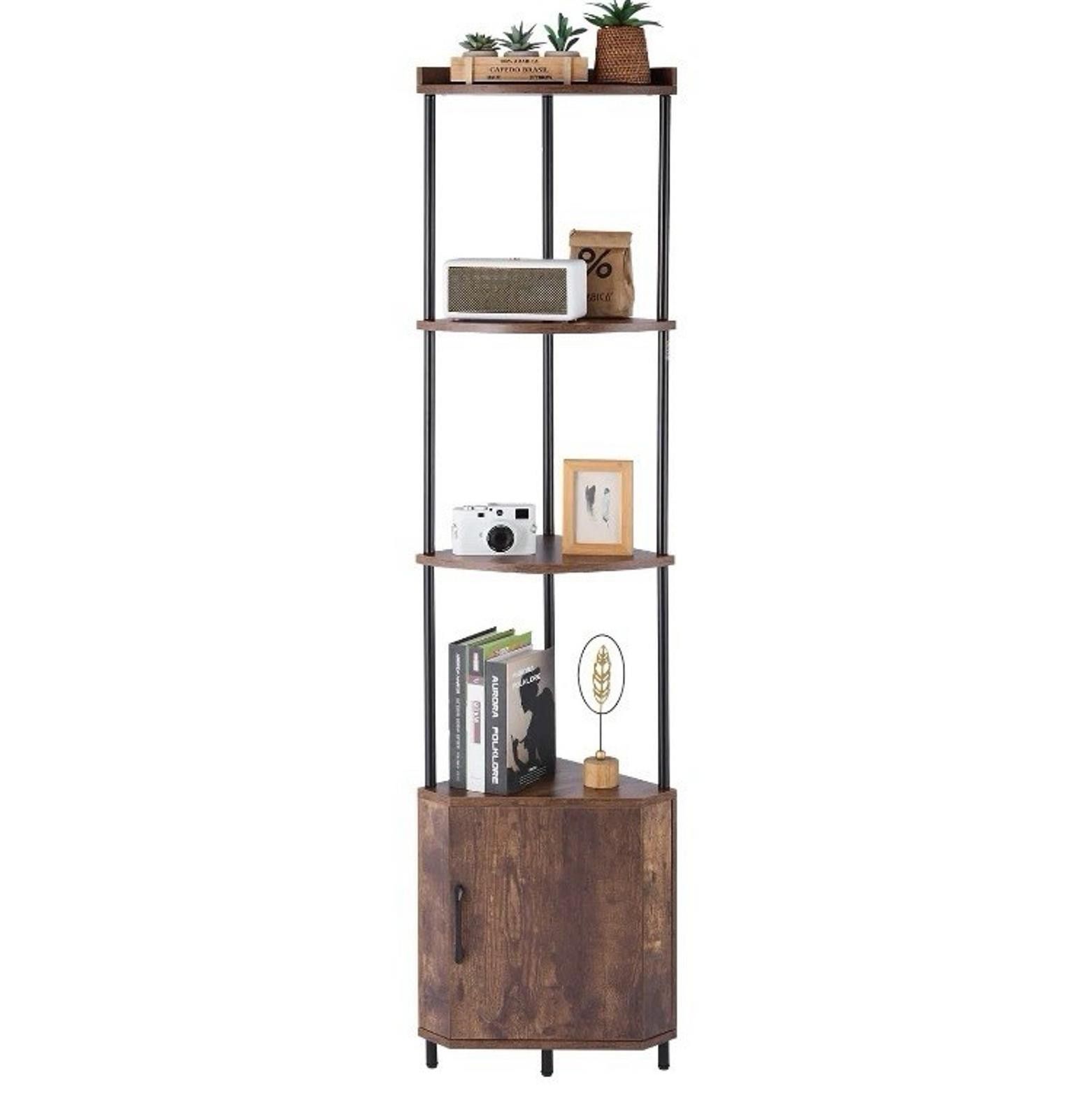 Other VEVOR 5 Tier Corner Shelf Corner Stand LED Light Doors Rack Size ONE SIZE - 1 Thumbnail