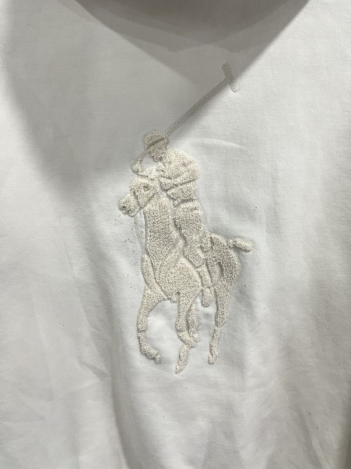 Ralph Lauren Vintage Y2K Ralph Lauren Hoodie sweater felt cream Size US S / EU 44-46 / 1 - 4 Thumbnail