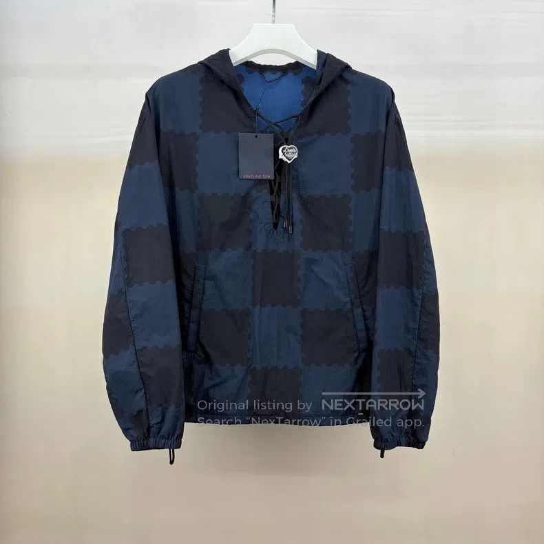 Louis Vuitton Louis Vuitton Blue and black checkerboard diving jacket Size US S / EU 44-46 / 1 - 1 Thumbnail