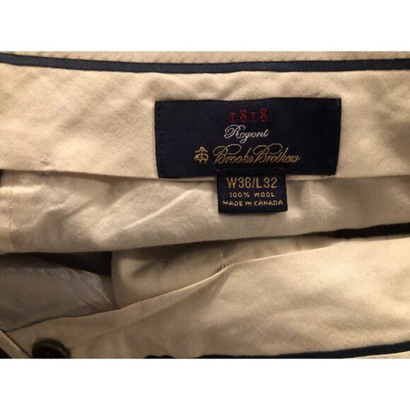 Brooks Brothers brooks brothers men's gray 100%wool dress pants size: 36/32 Size 36R - 5 Thumbnail