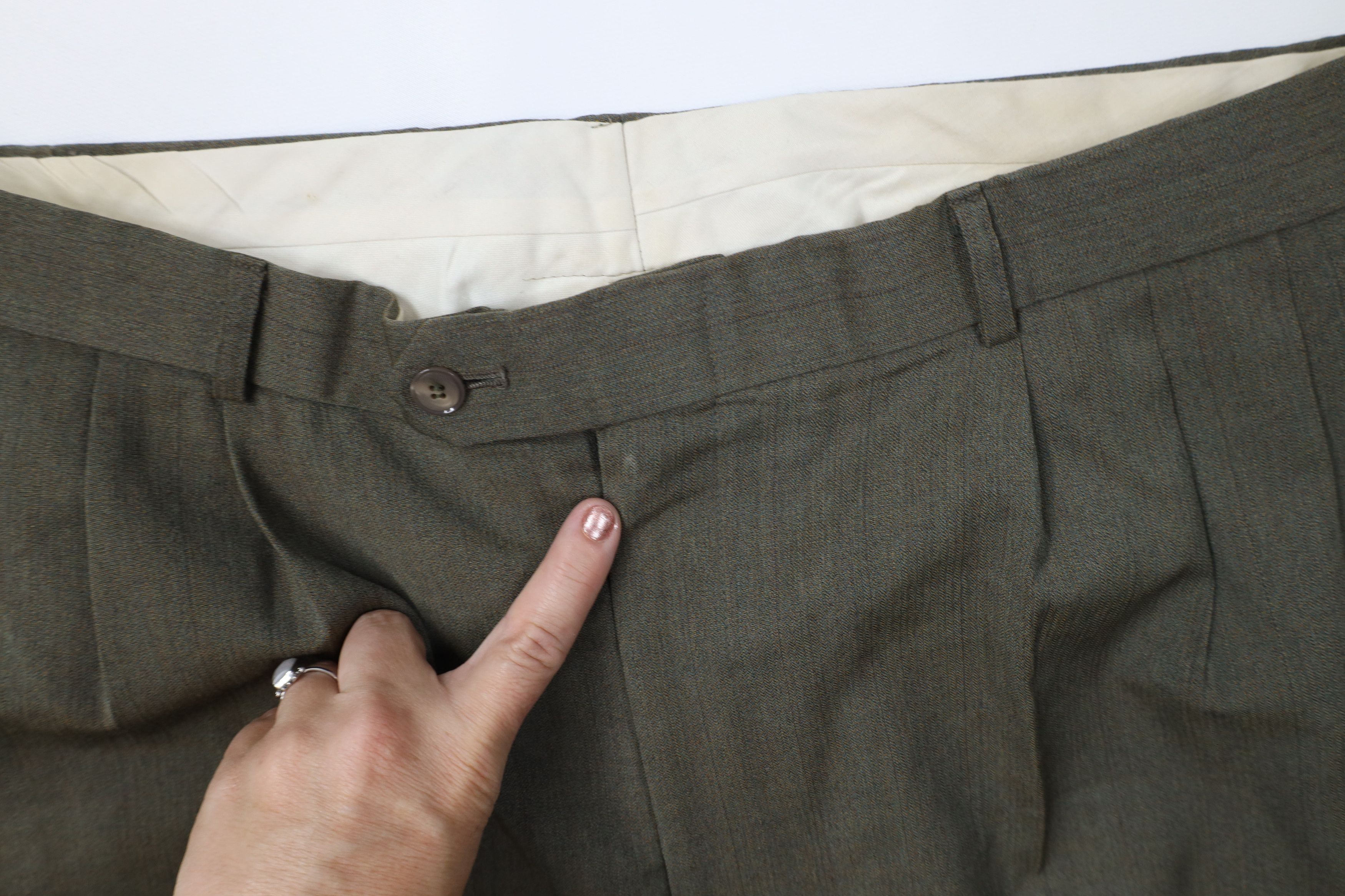 Vintage Vintage 70s Streetwear Wool Blend Wide Leg Chino Pants Size US 34 / EU 50 - 8 Thumbnail