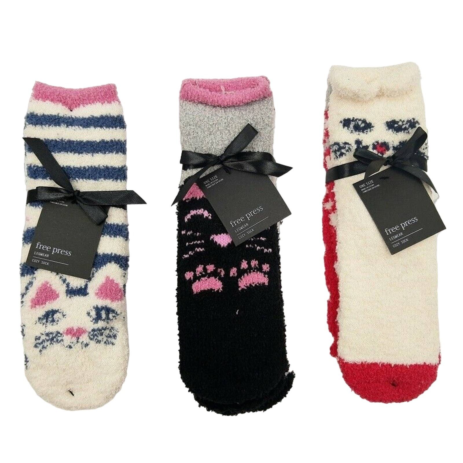 The Unbranded Brand Free Press Women Multi 6 Pairs Set Cozy Crew Socks One Size Size ONE SIZE - 1 Thumbnail