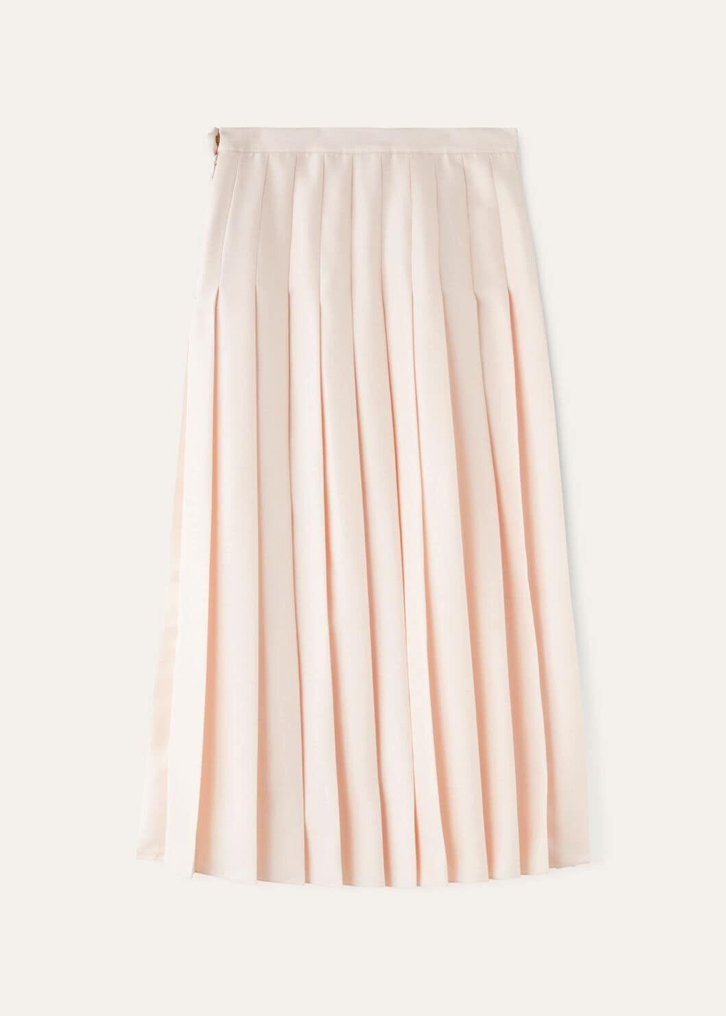 Loro Piana o1srvl11e0825 FAO6925 Romy Midi Skirt in Light Pink Size 25" / US 0 / IT 36 - 6 Thumbnail