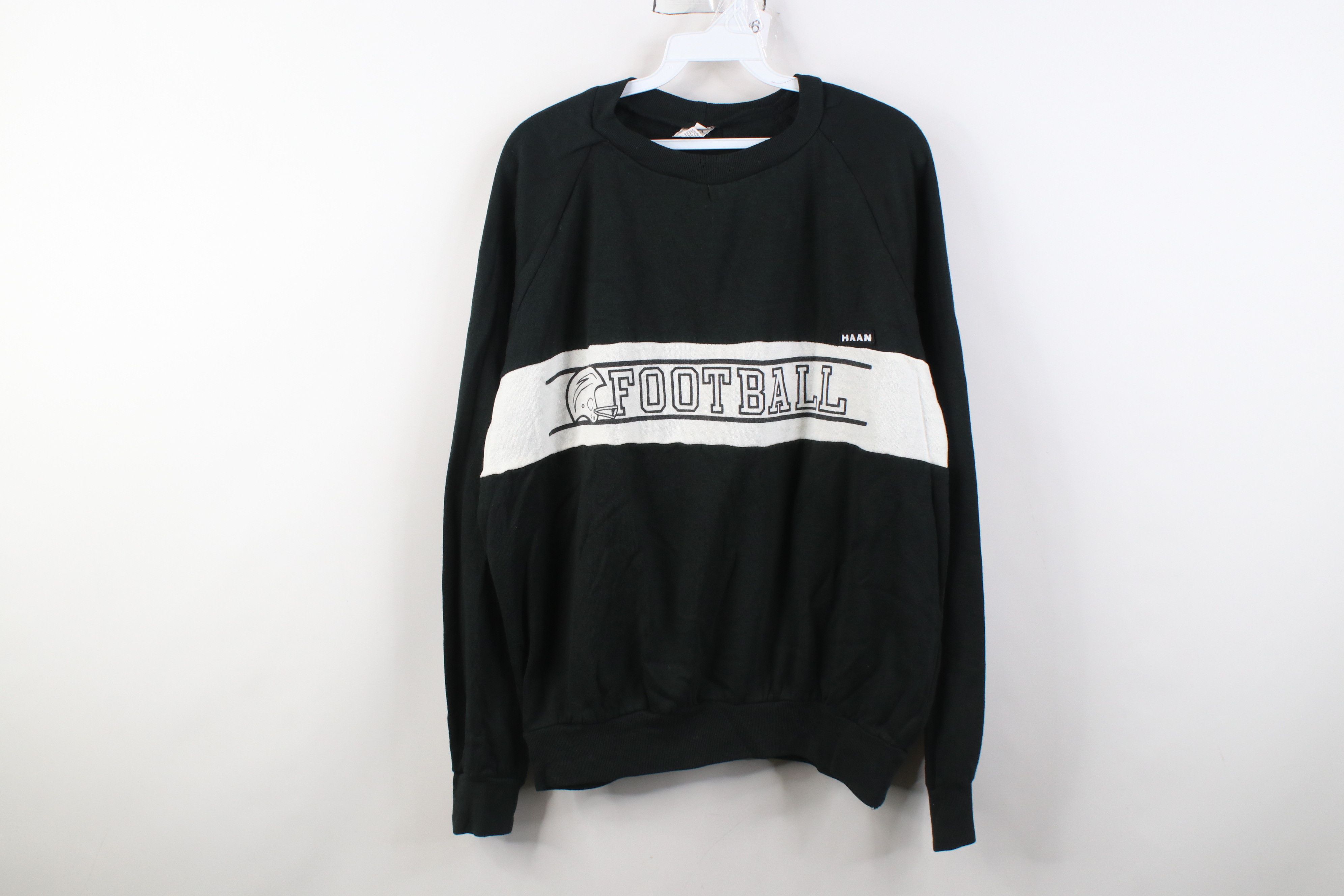 Vintage Vintage 80s 90s Spell Football Crewneck Sweatshirt Black USA Size XL / US 12-14 / IT 48-50 - 1 Thumbnail