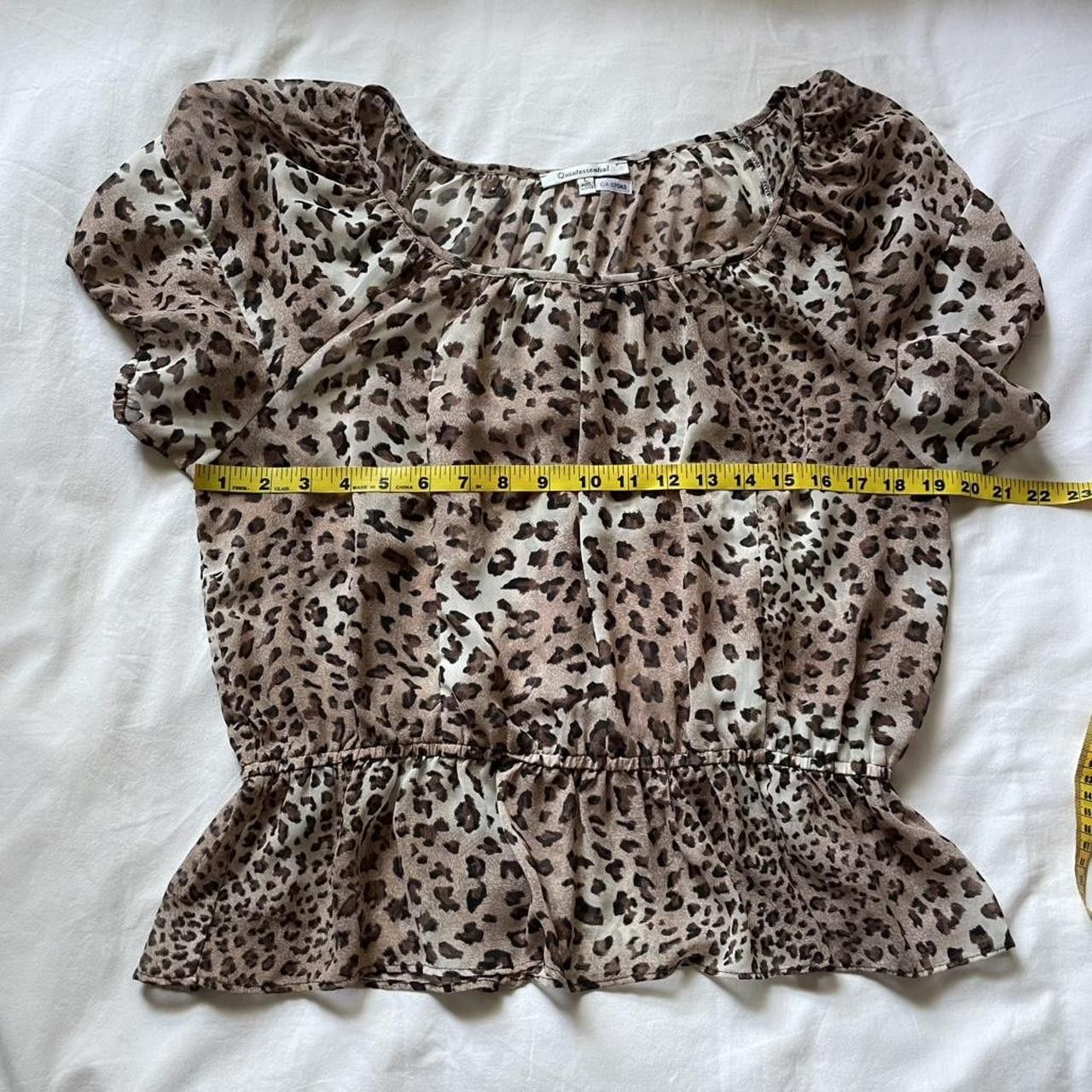 Vintage Semi sheer leopard print blouse size large Size L / US 10 / IT 46 - 3 Thumbnail