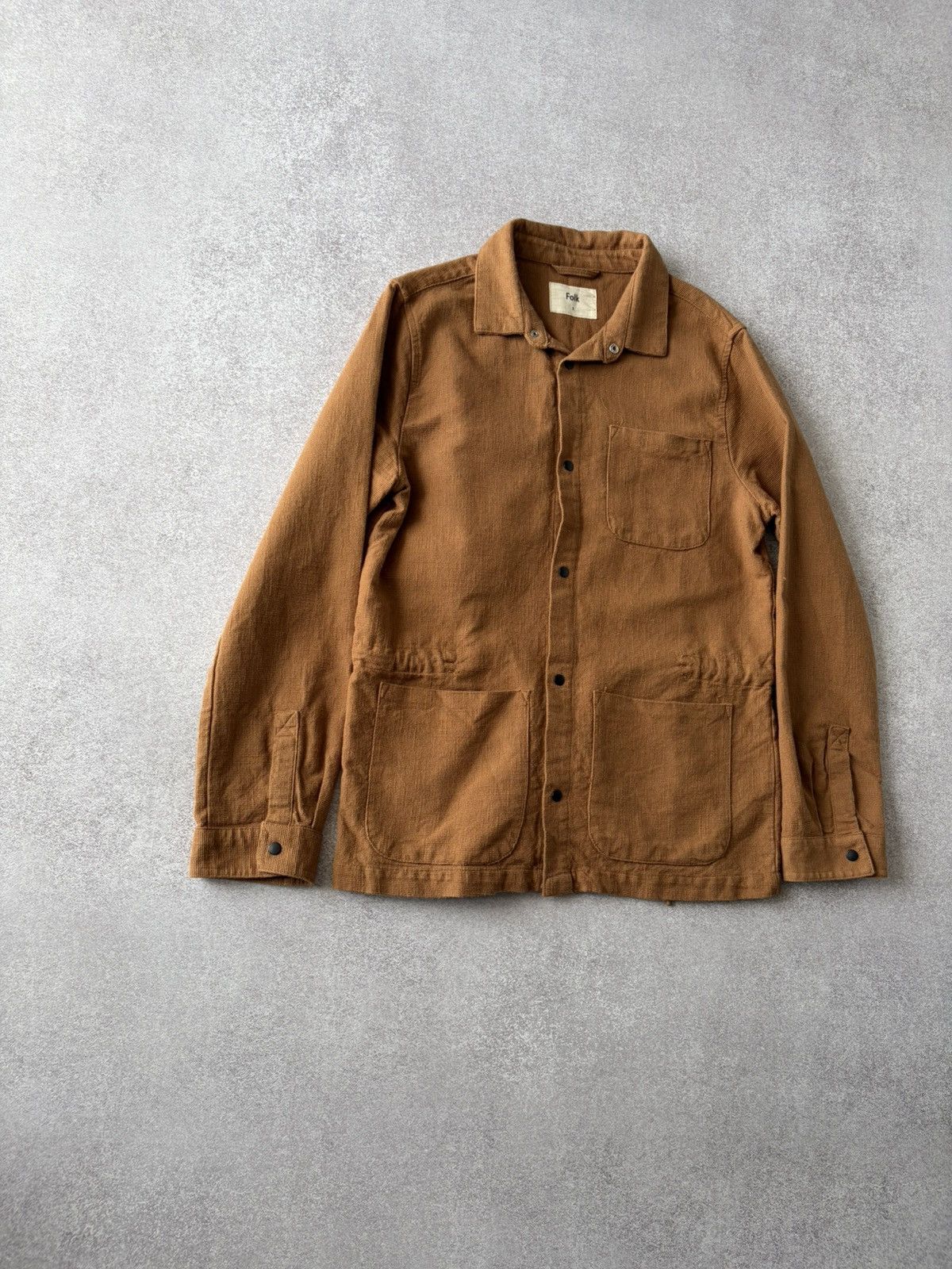Folk VTG Folk Faded Brown French Cotton Works Distressed Jacket Size US M / EU 48-50 / 2 - 3 Thumbnail