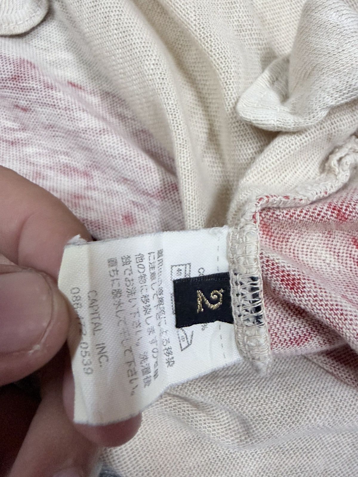Kapital Kapital Oversized Single Pocket Ripped Disstresed Tee Size US M / EU 48-50 / 2 - 16 Thumbnail