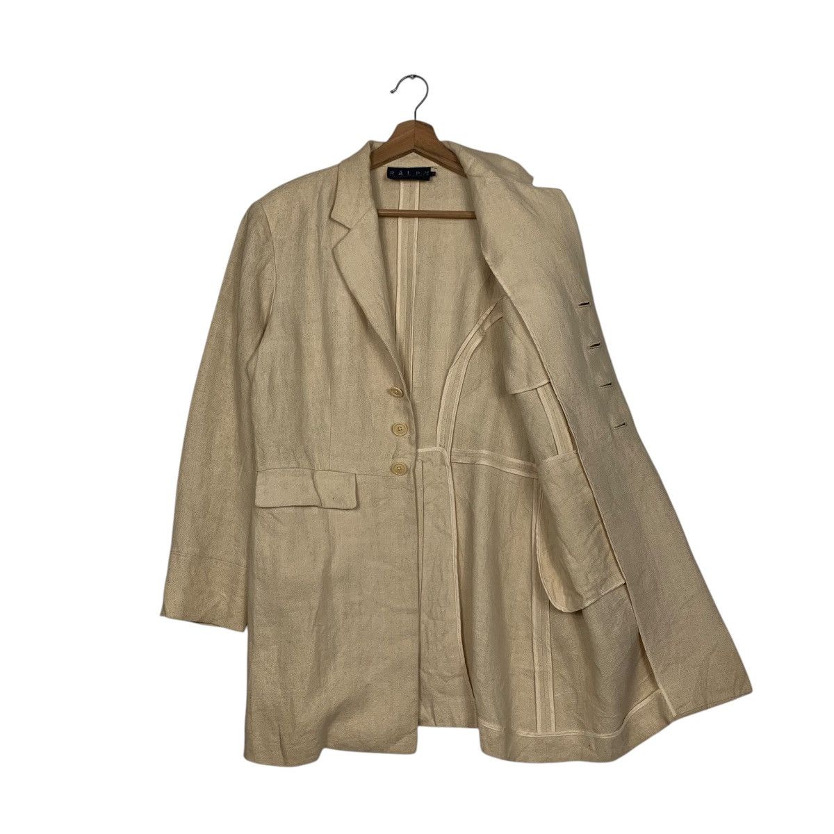 Ralph Lauren Vintage RALPH LAUREN Single Breasted Linen Jacket #2762-C124 Size M / US 6-8 / IT 42-44 - 8 Thumbnail