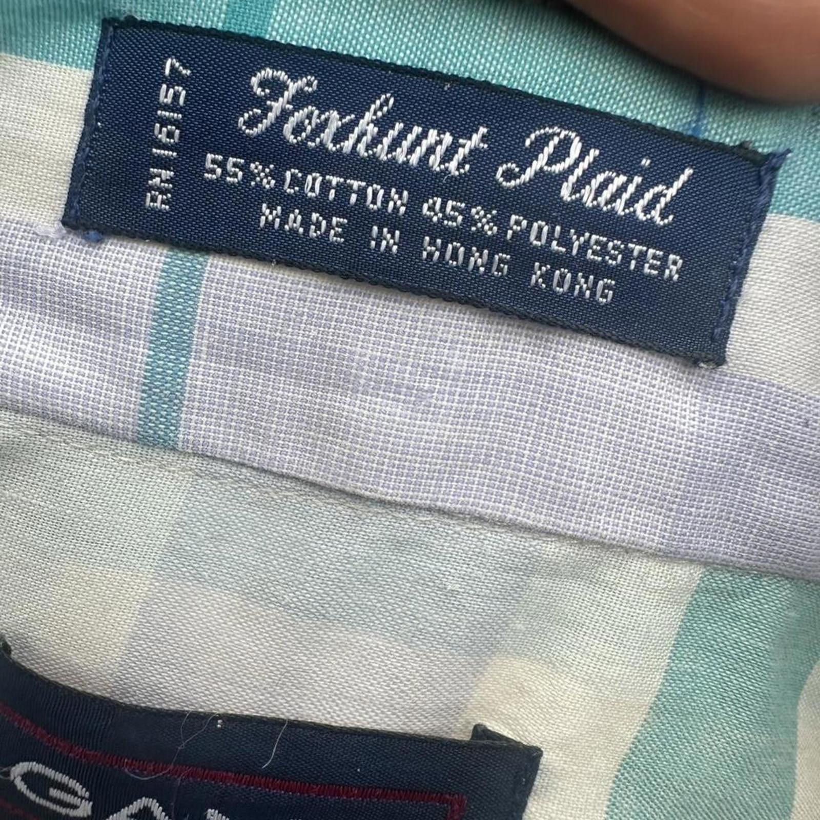 Gant vintage men blue and white plaid button-up shirt #plaidshirt Size US M / EU 48-50 / 2 - 3 Thumbnail