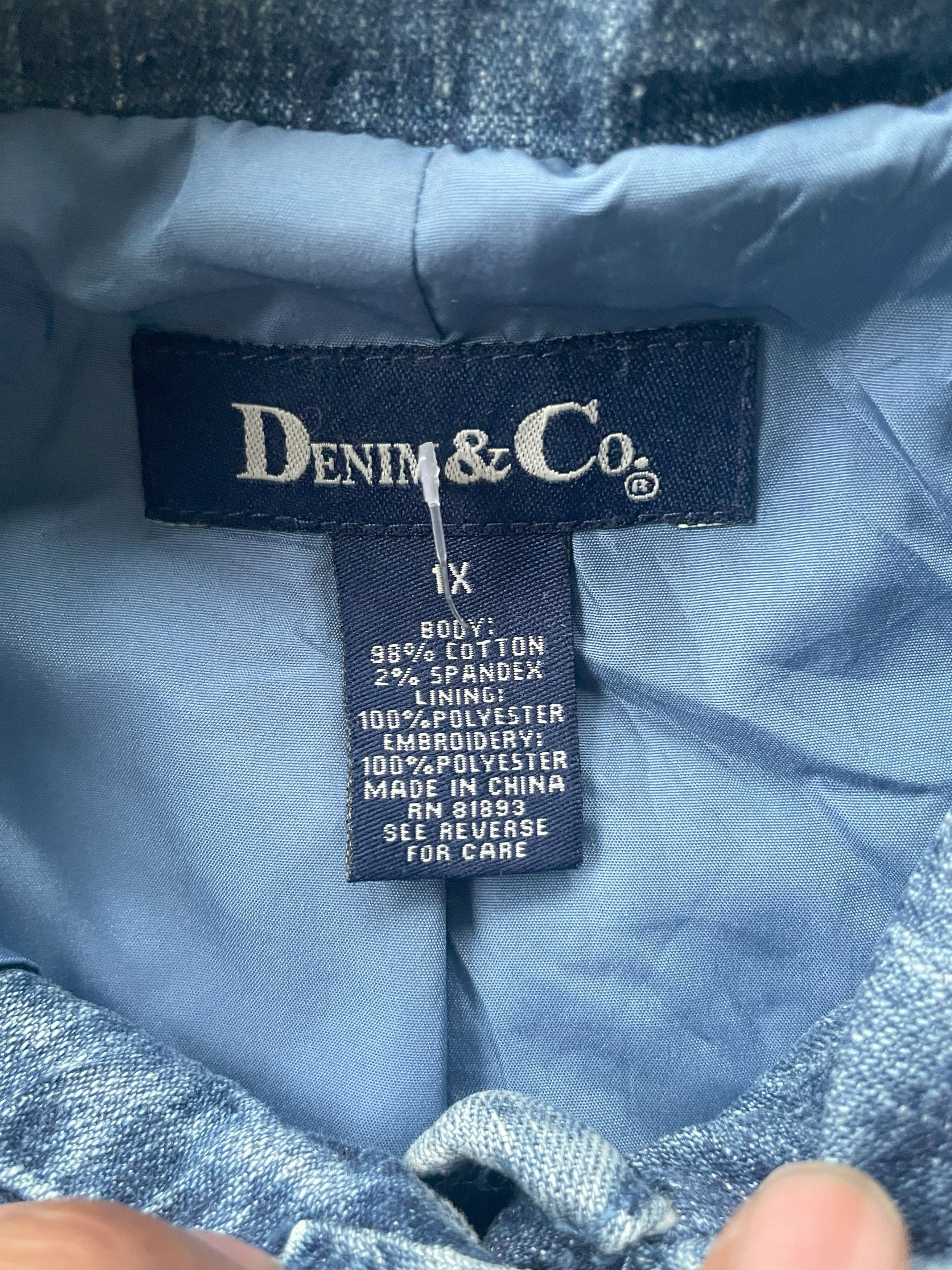 Denim & Co. Denim & Co Custom Emboiderey Denim Jacket Size XXL / US 16-18 / IT 52-54 - 11 Thumbnail