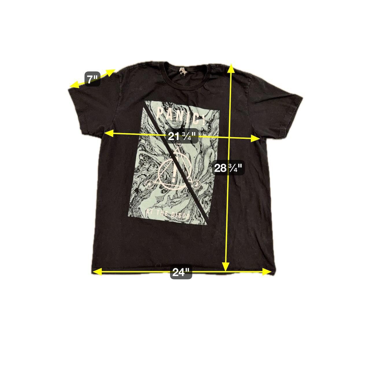 Designer Panic at the Disco Graphic Logo T-Shirt P!ATD Men's XL Size US L / EU 52-54 / 3 - 3 Thumbnail