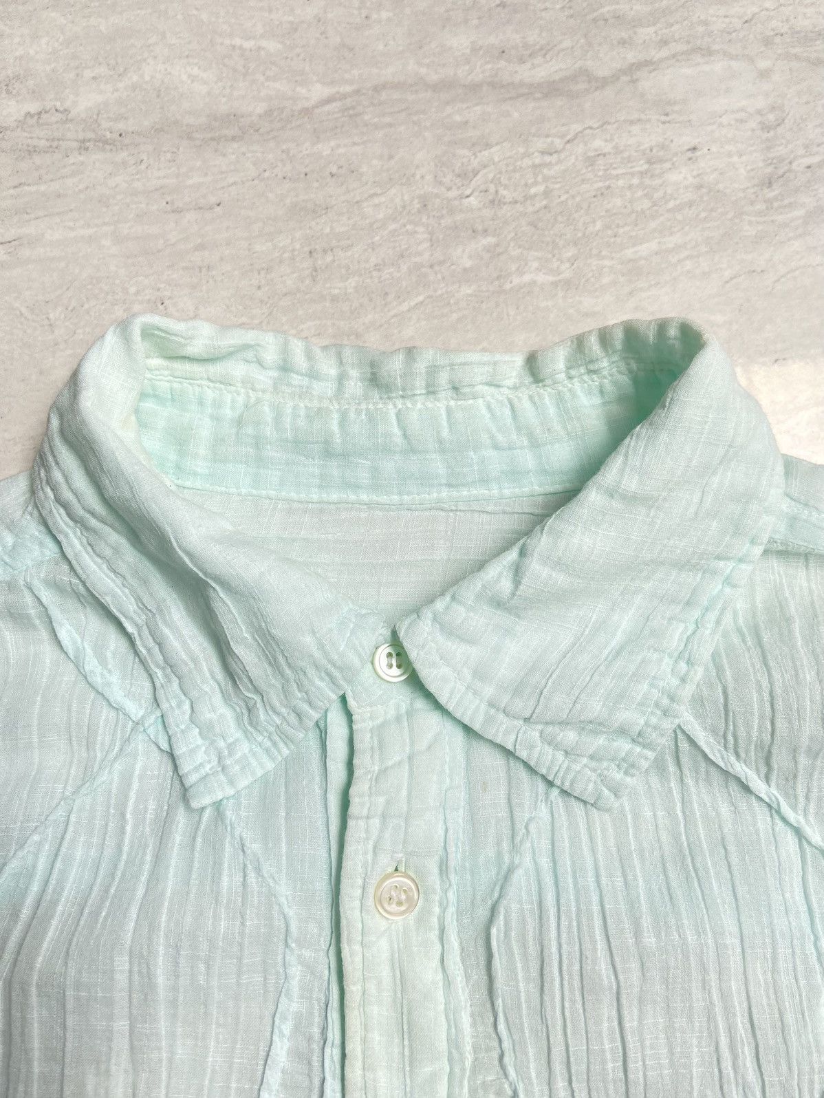 Issey Miyake PLANTATION Green Shirt Size US XL / EU 56 / 4 - 5 Thumbnail