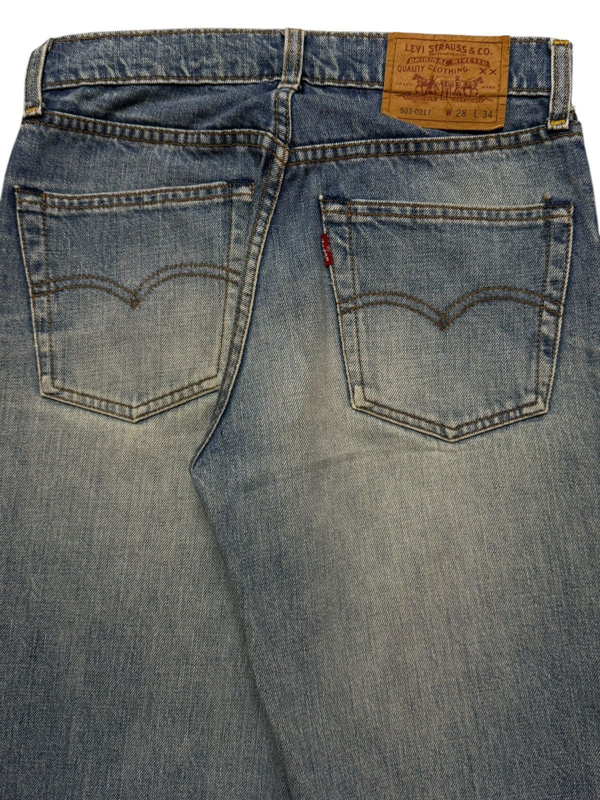 Levi's Vintage Levis 503 Classic Blue Faded Wash Distress Straight Size US 28 / EU 44 - 5 Thumbnail