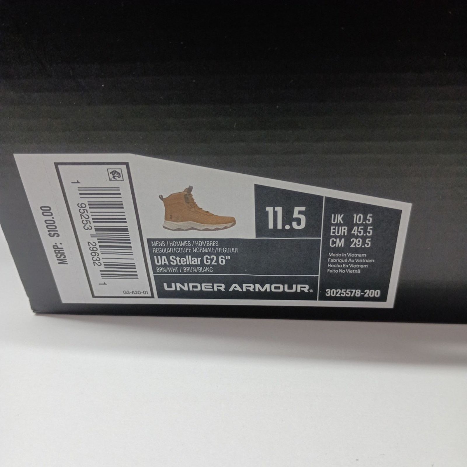 Under Armour Under Armour G2 6" Tactical Boots Men's Size 11.5 Brown Size US 11.5 / EU 44-45 - 8 Thumbnail