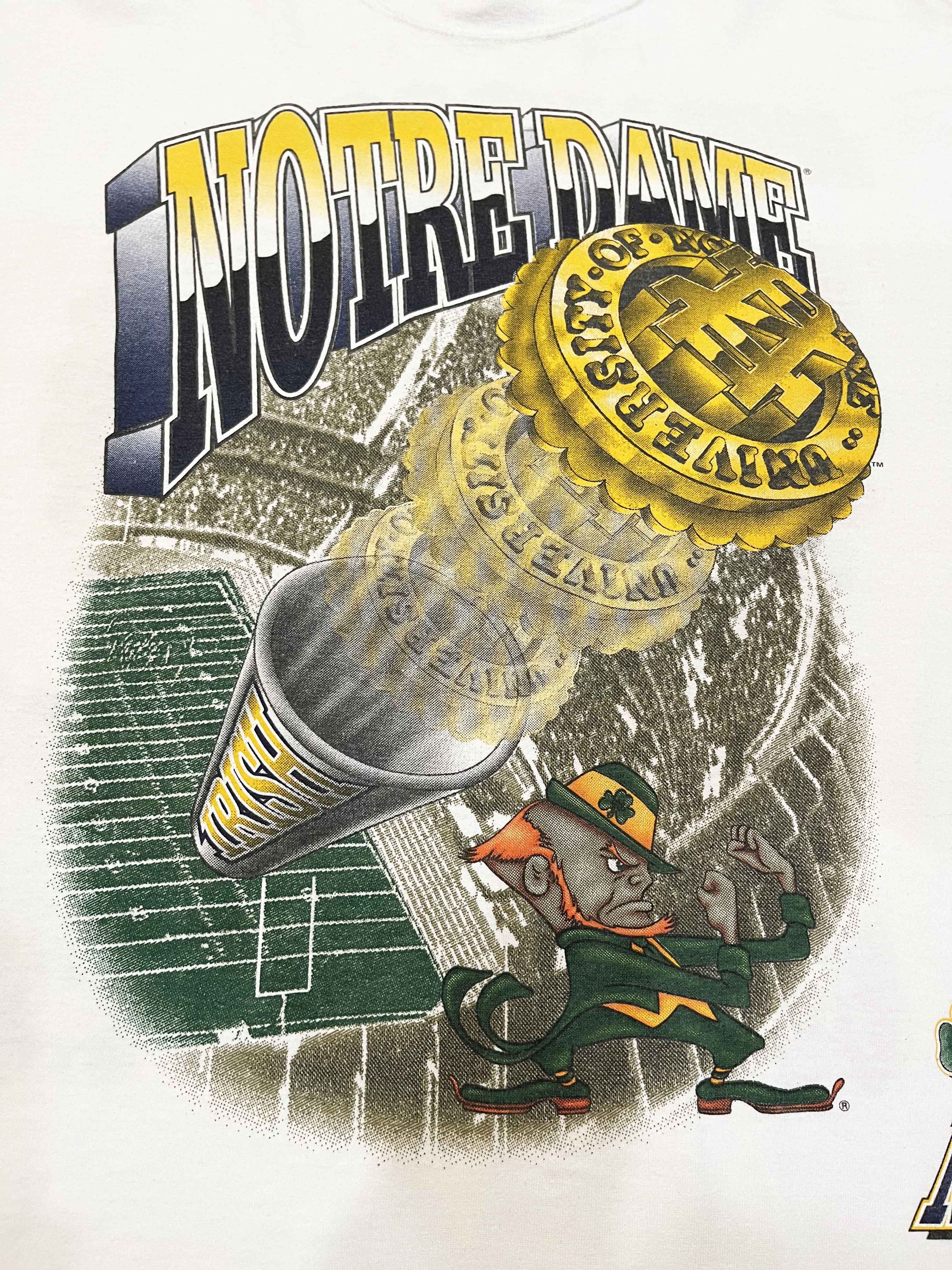 NCAA × Vintage Vintage Bulletin Athletic Notre Dame Fighting Irish T-Shirt Size US XL / EU 56 / 4 - 2 Thumbnail