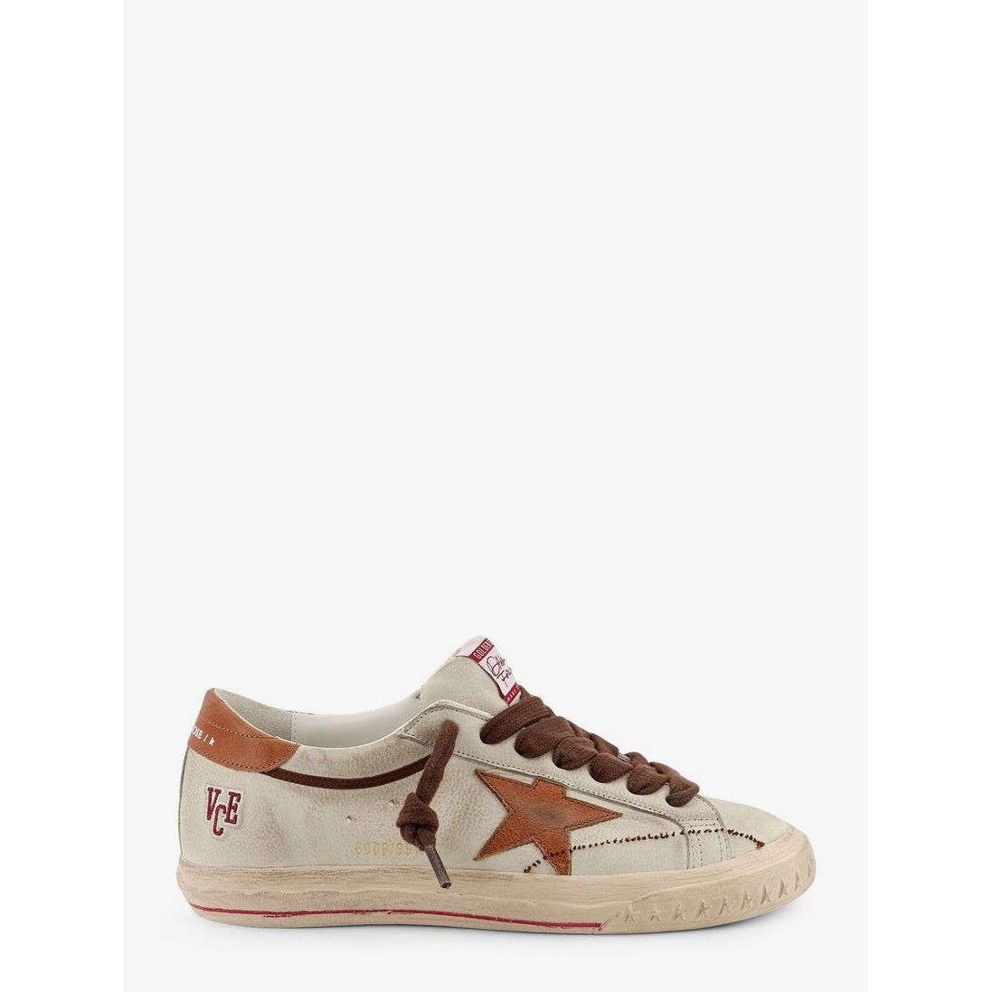 Golden Goose Men's Super-Star Brown/White Sneakers New & Aut