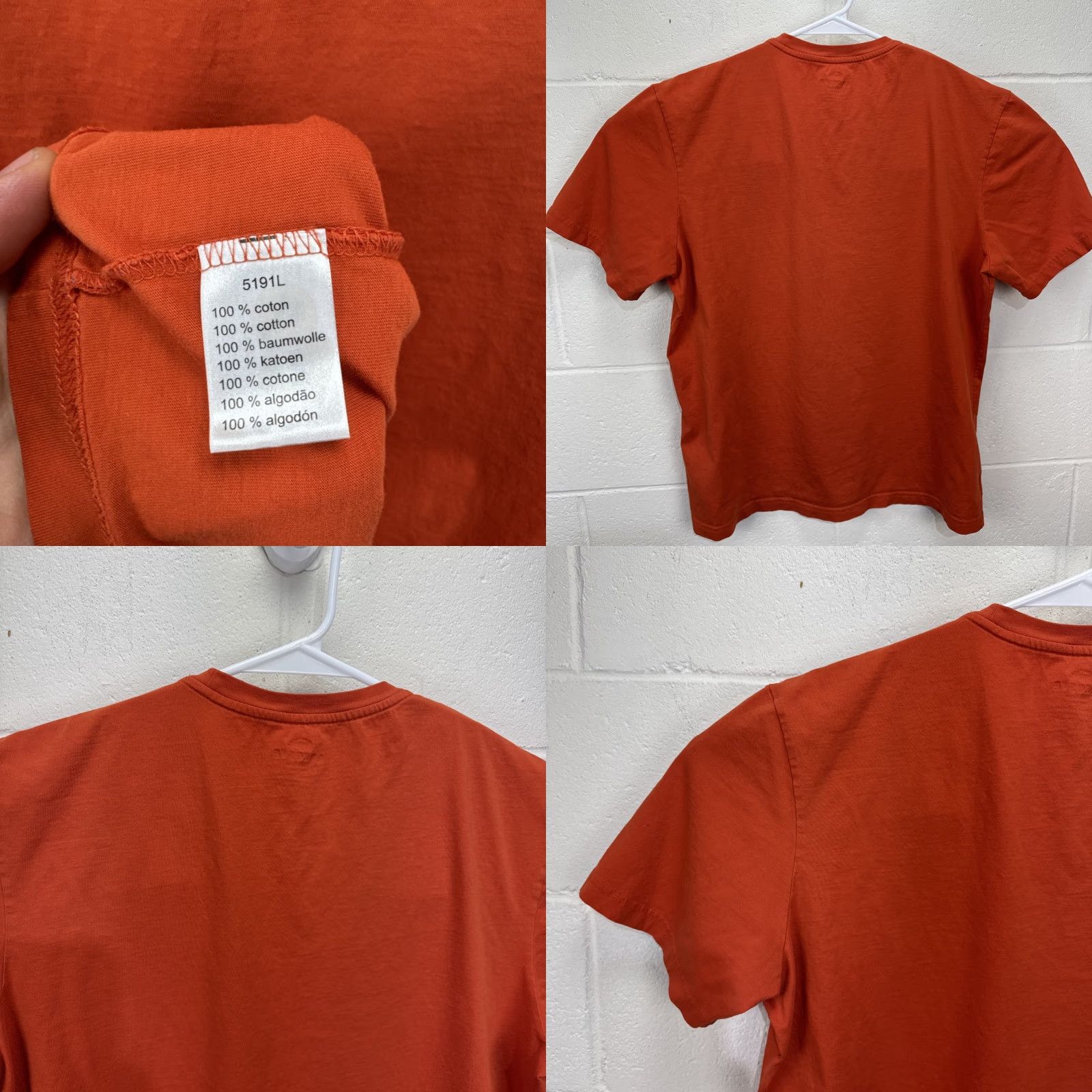 Lacoste Lacoste T-Shirt Mens Size 7 Short Sleeve Orange Cotton Crew Neck Logo Alligator Size US M / EU 48-50 / 2 - 8 Thumbnail