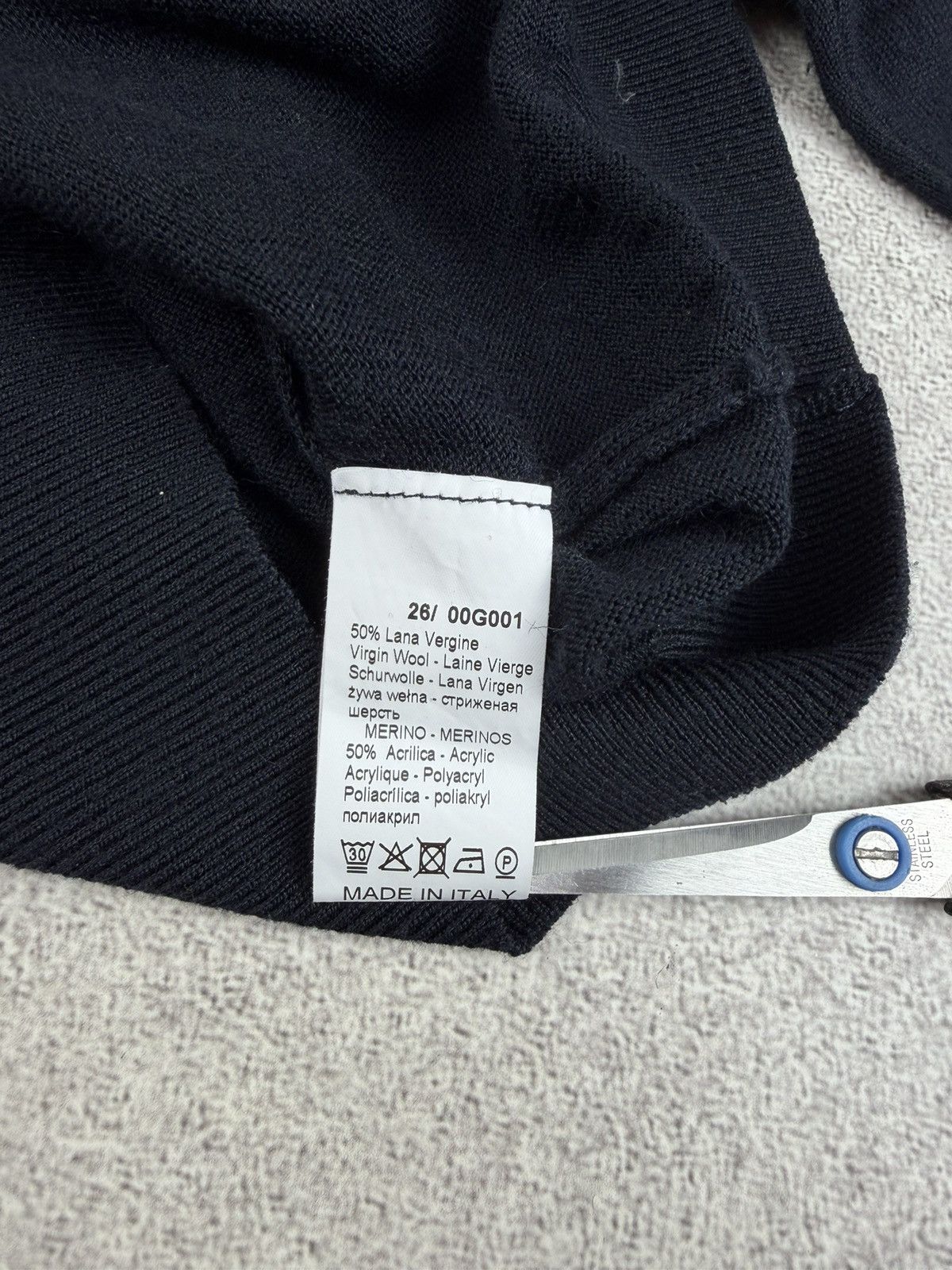 Other Montechiaro Wool Knit Sweater Navy Blue Men’s Size 52 Size US L / EU 52-54 / 3 - 8 Thumbnail