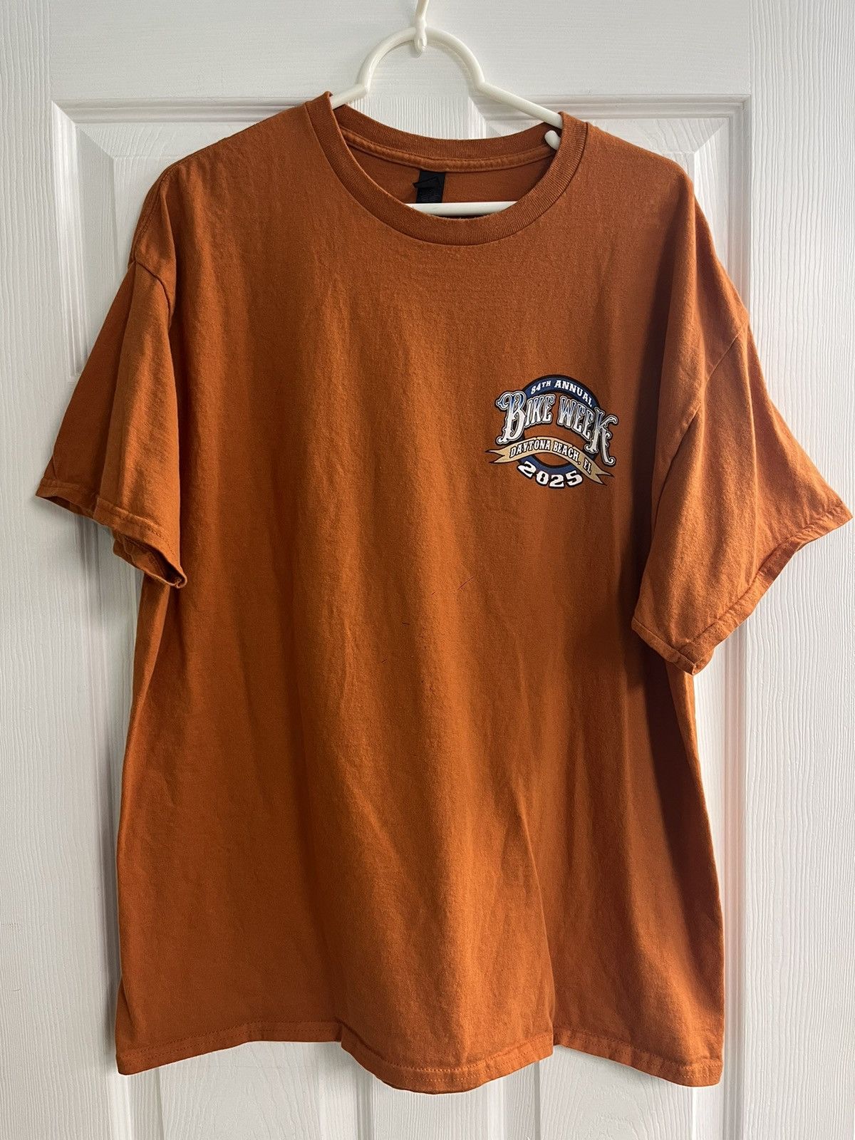 Harley Davidson Daytona Beach FL Bike Week 2025 Flame Graphic Orange Tshirt Size US XL / EU 56 / 4 - 2 Thumbnail