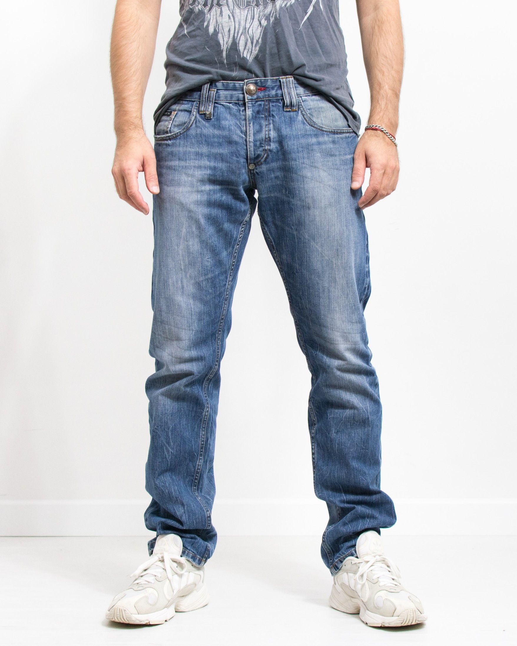 Philipp Plein Vintage Philipp Plein Y2K Selvage Jeans - W34 L34 Size US 34 / EU 50 - 1 Thumbnail