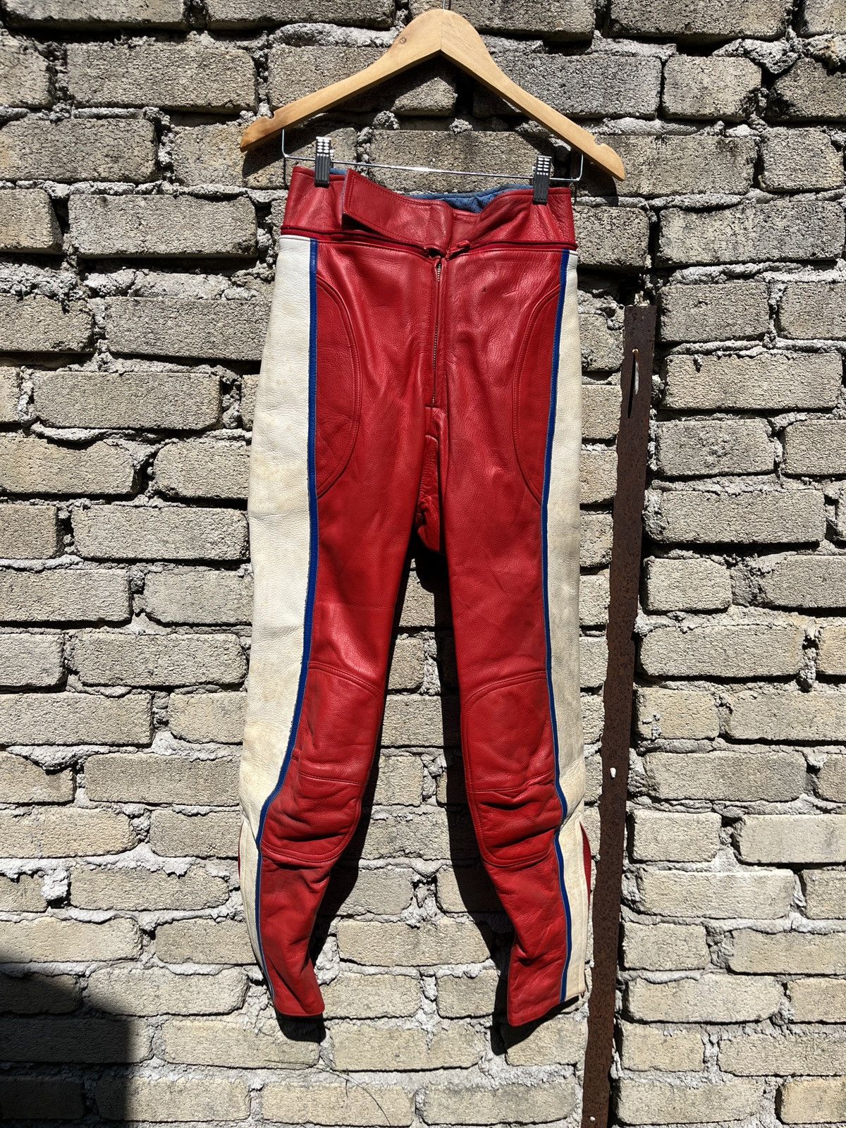 Genuine Leather × Vintage Kushitani Hamamatsu 2 Pieces Overall Leather Racing Set Size US 30 / EU 46 - 19 Thumbnail