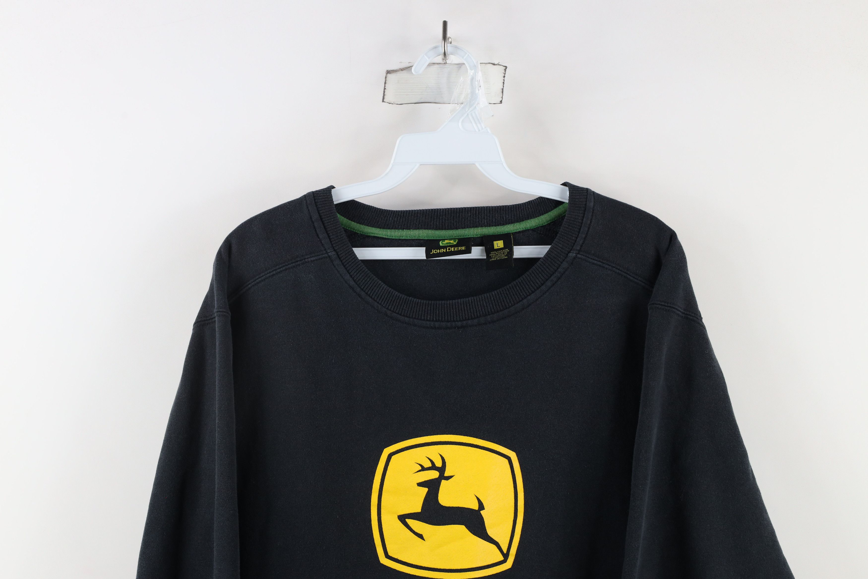 John Deere × Vintage Vintage John Deere Faded Spell Out Crewneck Sweatshirt Black Size US L / EU 52-54 / 3 - 2 Thumbnail