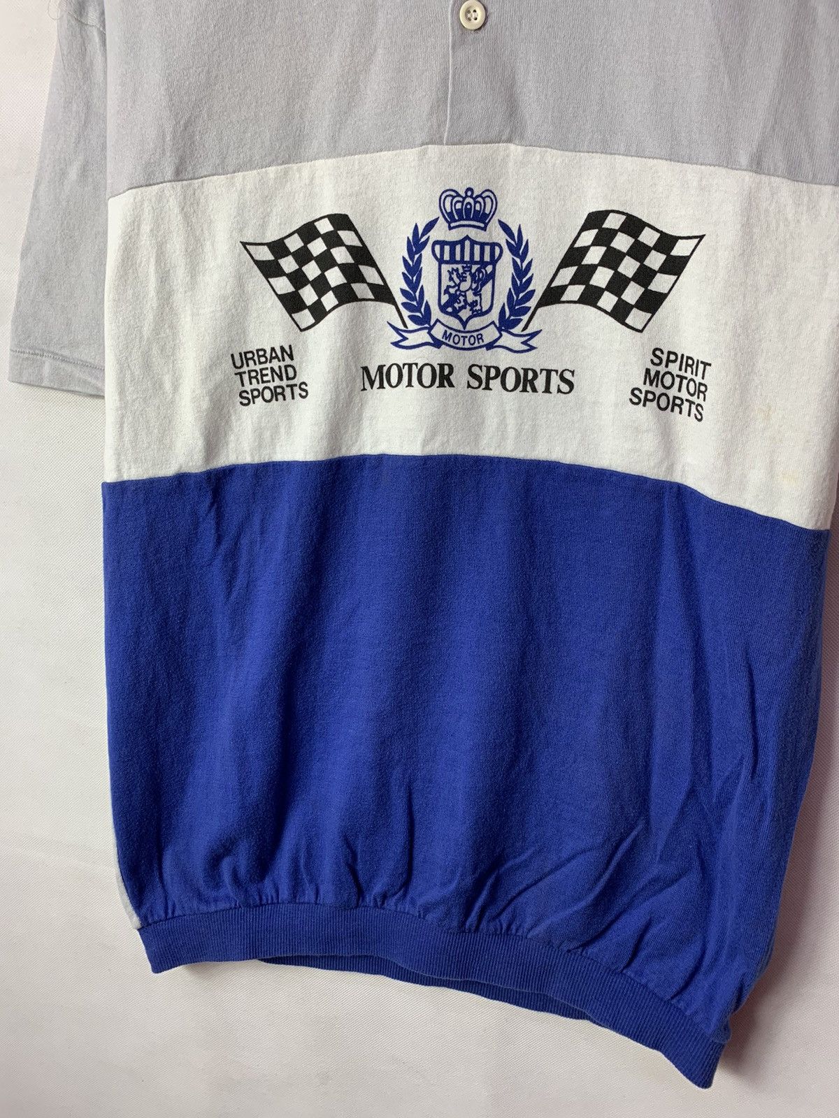 Japanese Brand 🔥Vintage Motor Sports Racing Half Button Tee Size US L / EU 52-54 / 3 - 3 Thumbnail