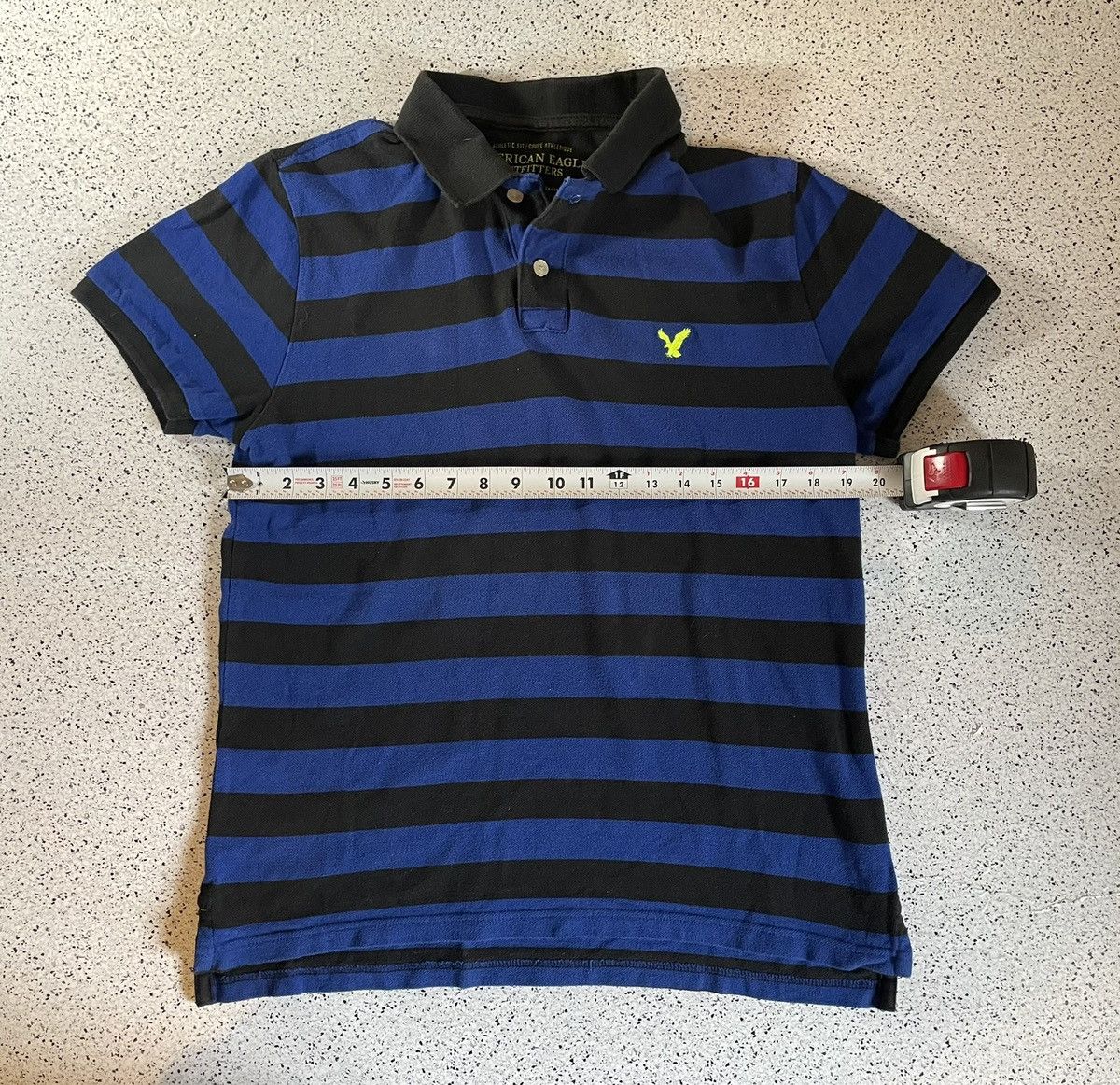 American Eagle Outfitters American Eagle Striped Polo Shirt – Blue Black – Size Large Size US L / EU 52-54 / 3 - 4 Thumbnail
