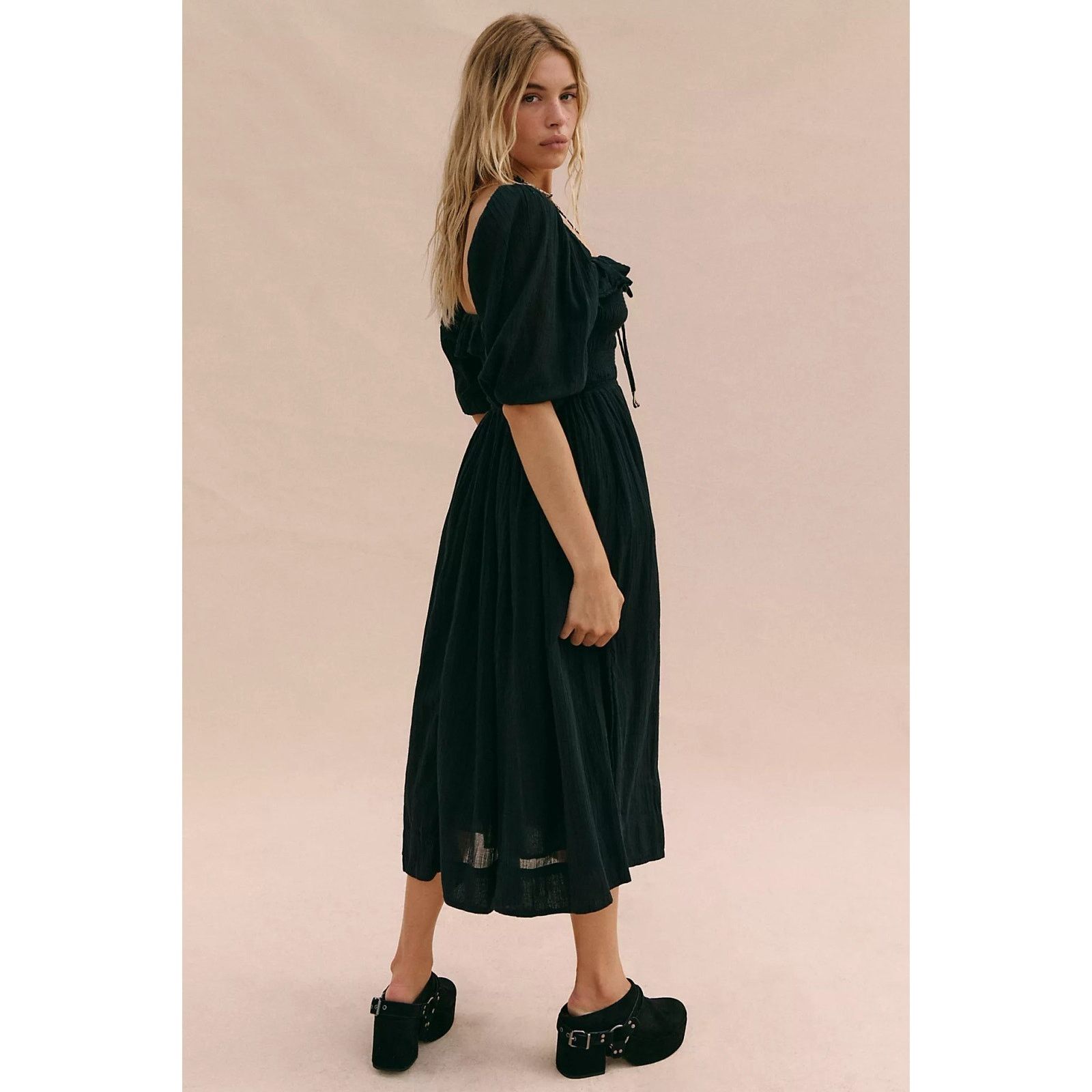 Free People Free People Free-est Oasis Midi Dress Smocked Ruffle Resort Size M / US 6-8 / IT 42-44 - 4 Thumbnail