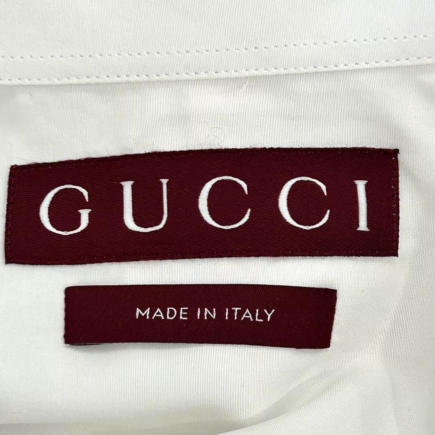 Gucci GUCCI White Striped Placket LS Shirt 40 M Size US M / EU 48-50 / 2 - 3 Thumbnail