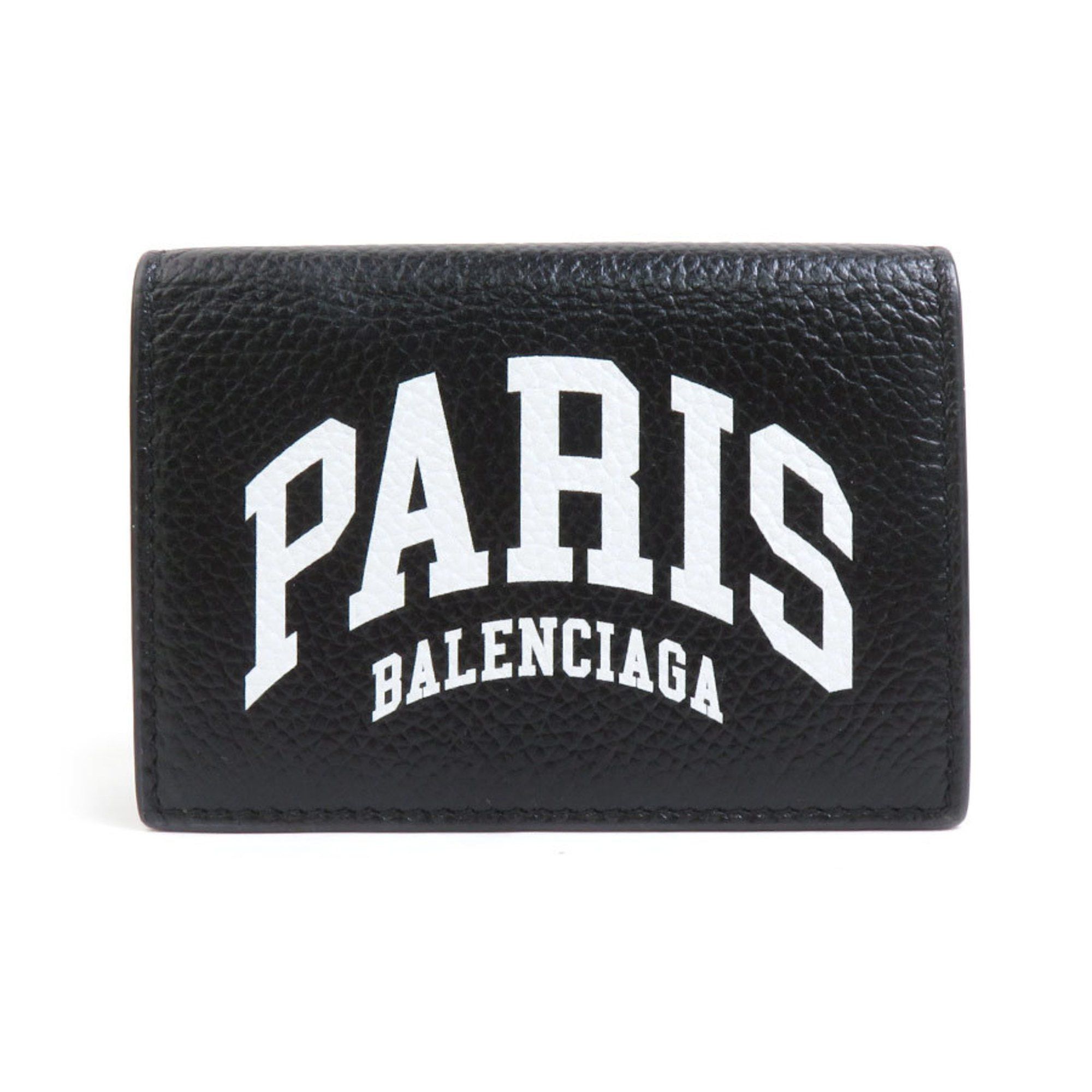 Balenciaga BALENCIAGA Tri-fold Wallet Leather Black Men's Women's 55908g Size ONE SIZE - 1 Thumbnail