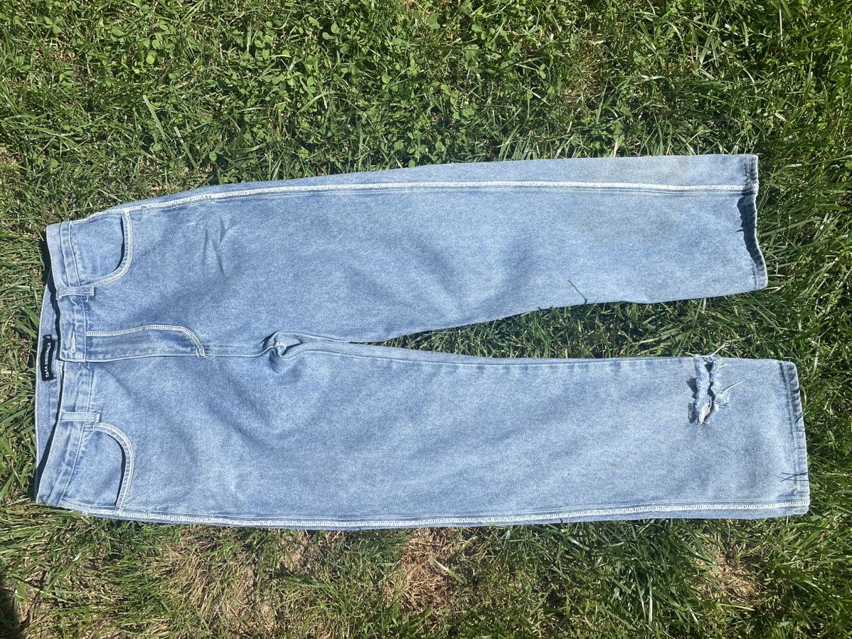 Japanese Brand × TAKA Original Y2K Baby Blue Japanese Denim Vintage Distressed Size US 32 / EU 48 - 2 Thumbnail
