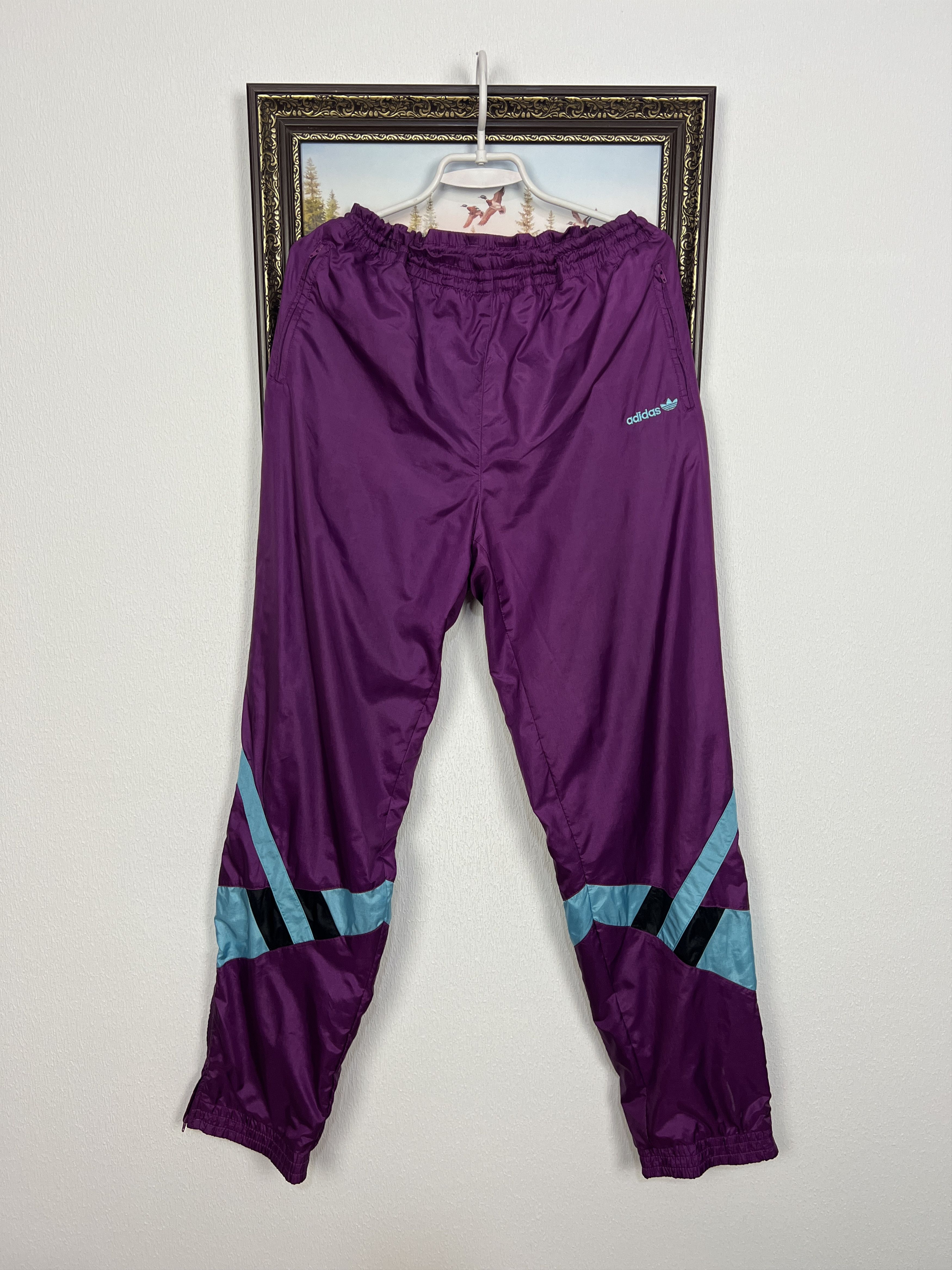 Adidas Vintage 90's Nylon Track Pants Sweatpants Rare Athletic Size US 34 / EU 50 - 1 Thumbnail